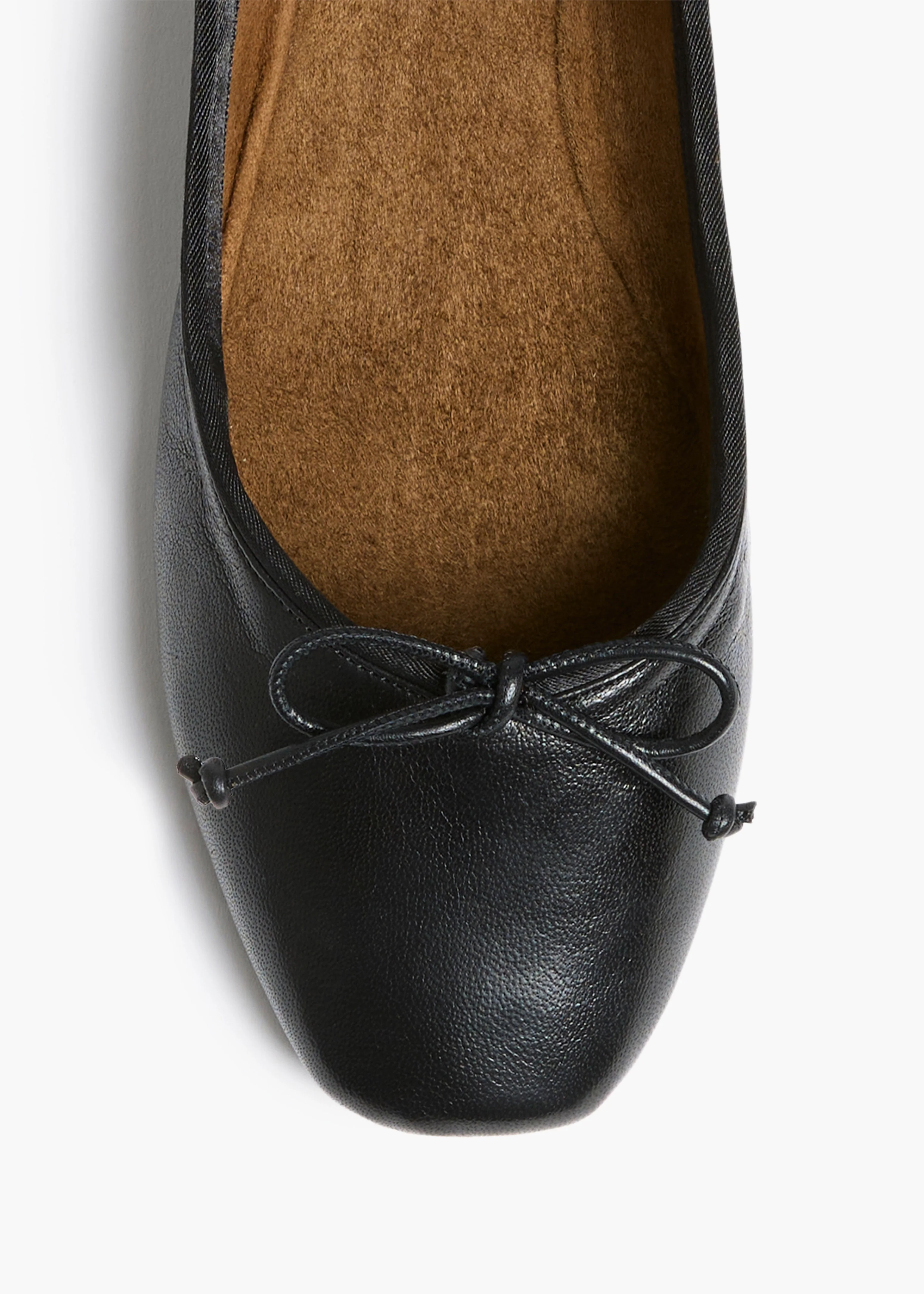 Khaite - Charlotte Ballerina Flat in Black Leather - Image 4