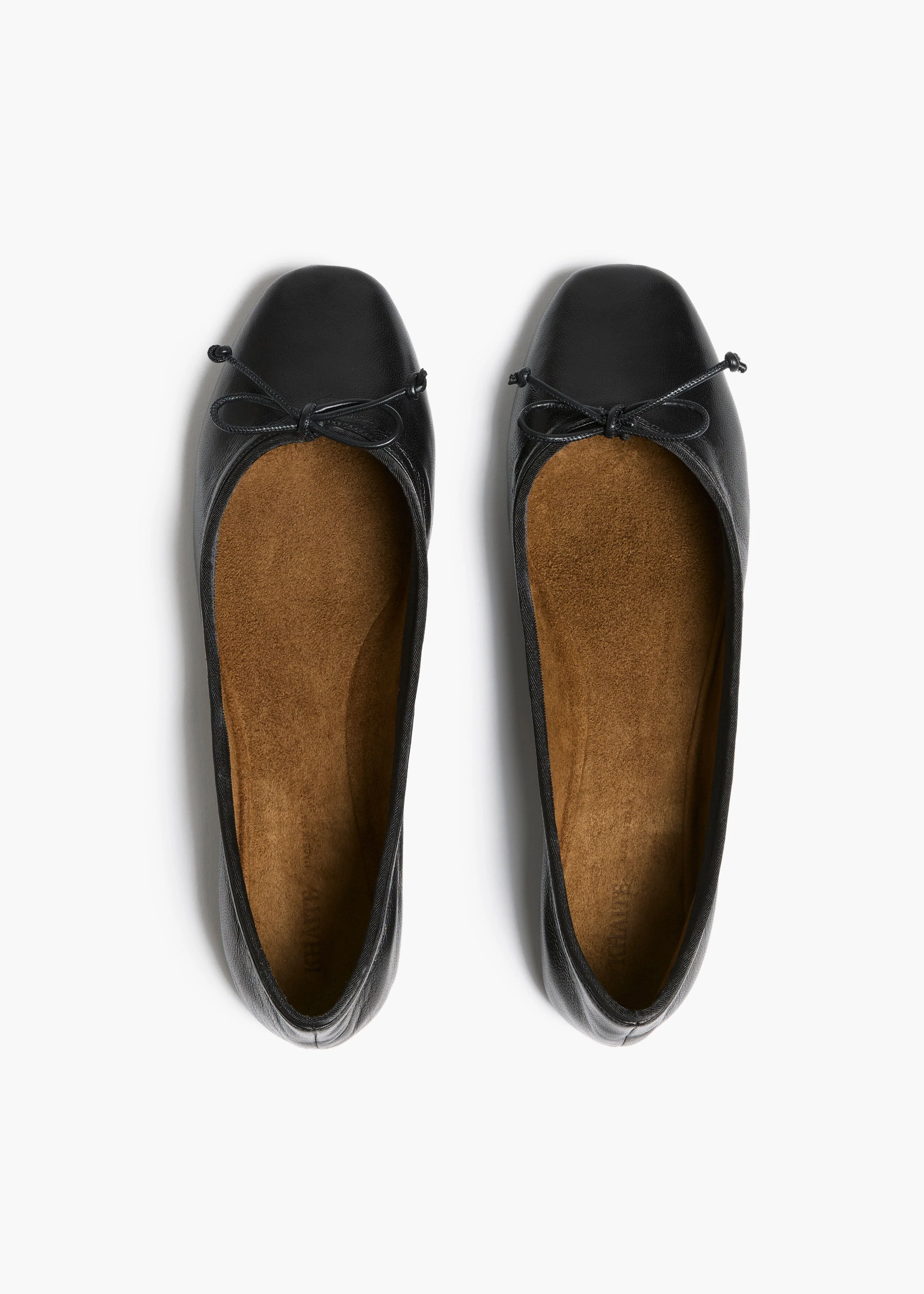 Khaite - Charlotte Ballerina Flat in Black Leather - Image 9