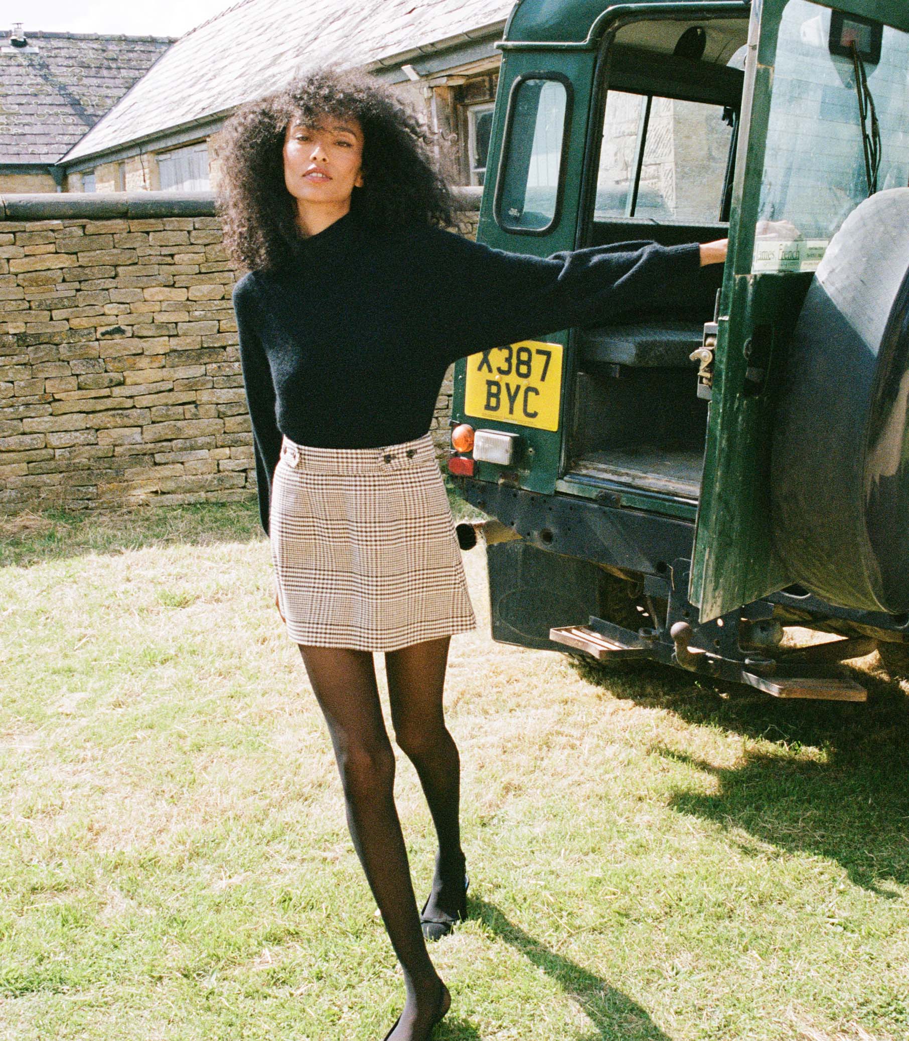 DÔEN - CHIERI SKIRT -- SOMMERVILLE CHECK