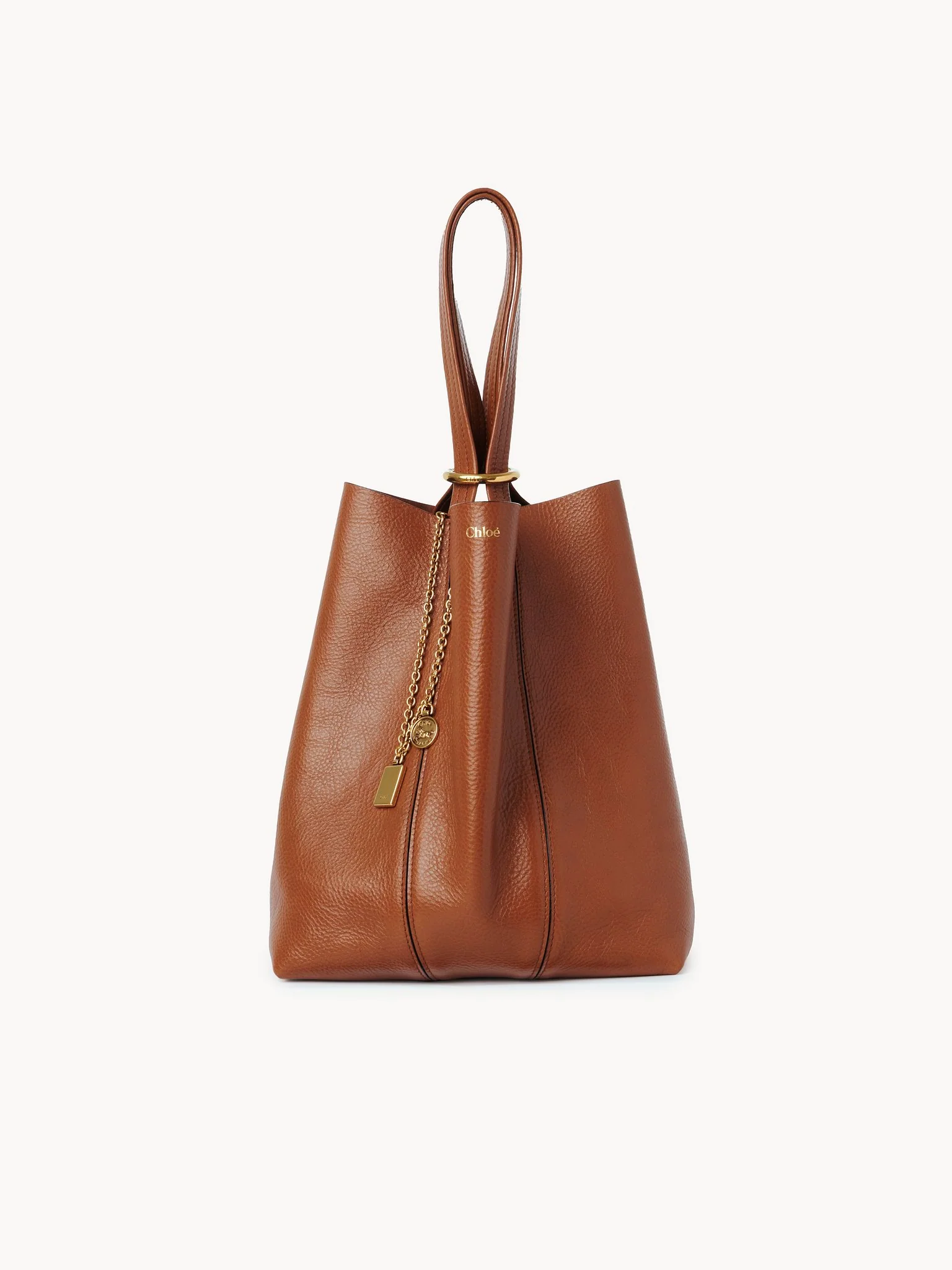 Chloé - Chloé Spin tote bag in grained leather - Image 4