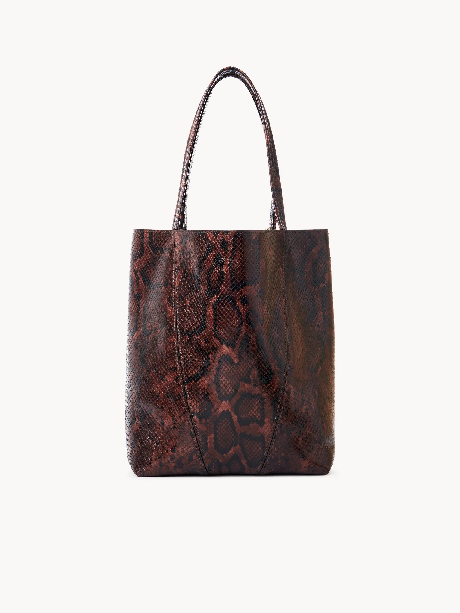 Chloé - Chloé Spin tote bag in python-effect leather - Image 6