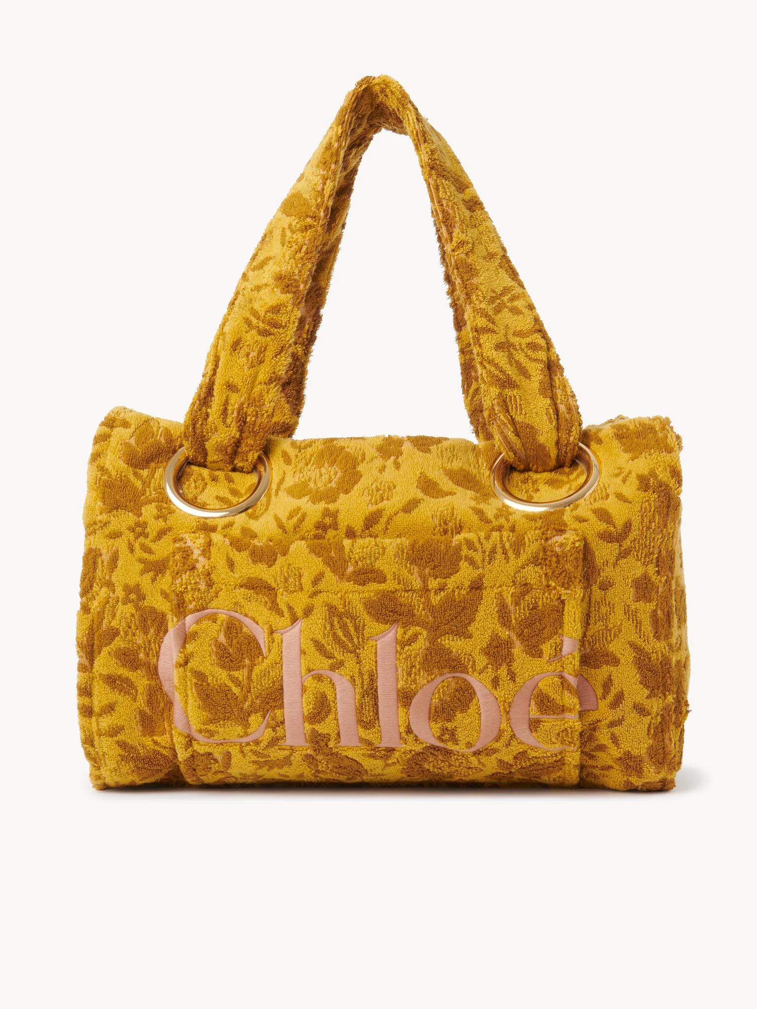 Chloé - Large Chloé Plage tote bag in jacquard terry