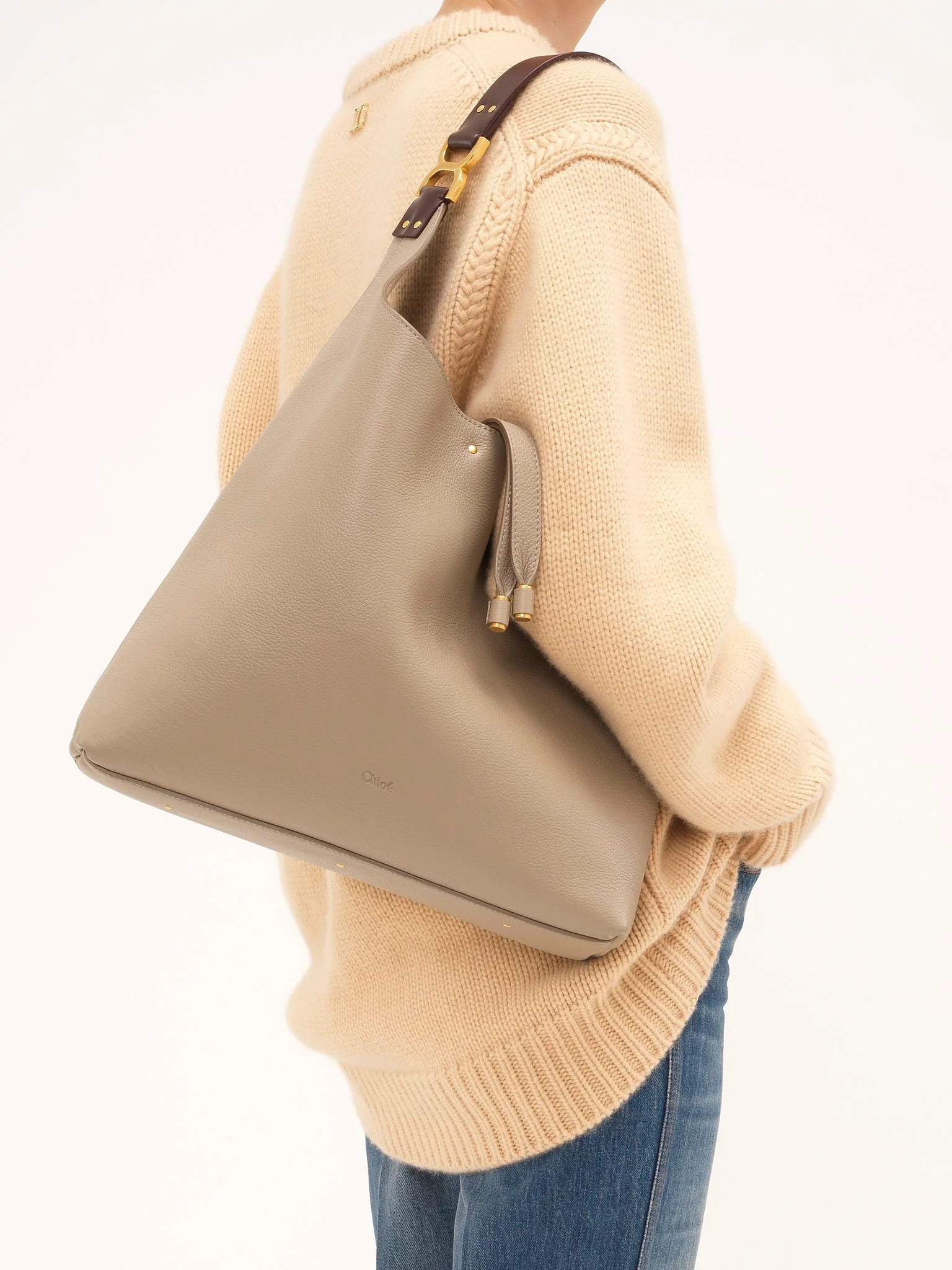 Chloé - Marcie hobo bag in grained leather - Image 3
