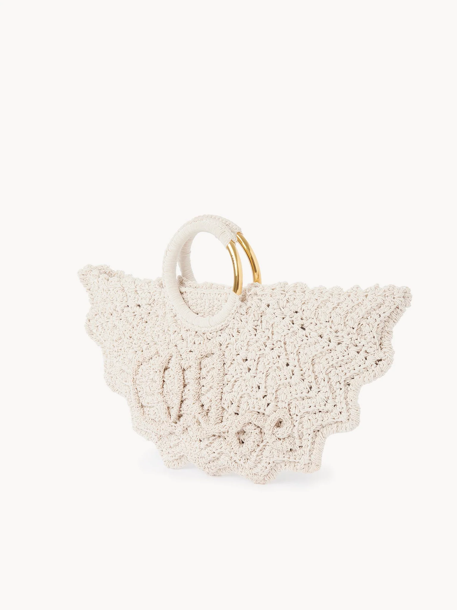 Chloé - Small Bracelet Paravent tote bag in crochet - Image 5