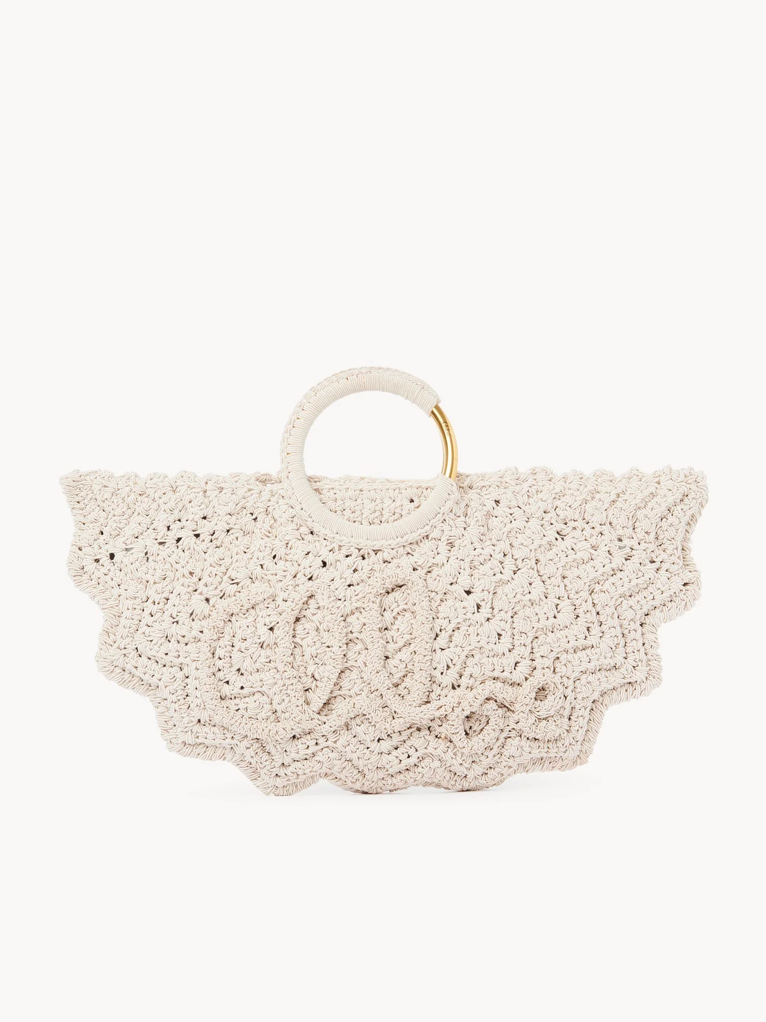 Chloé - Small Bracelet Paravent tote bag in crochet - Image 8