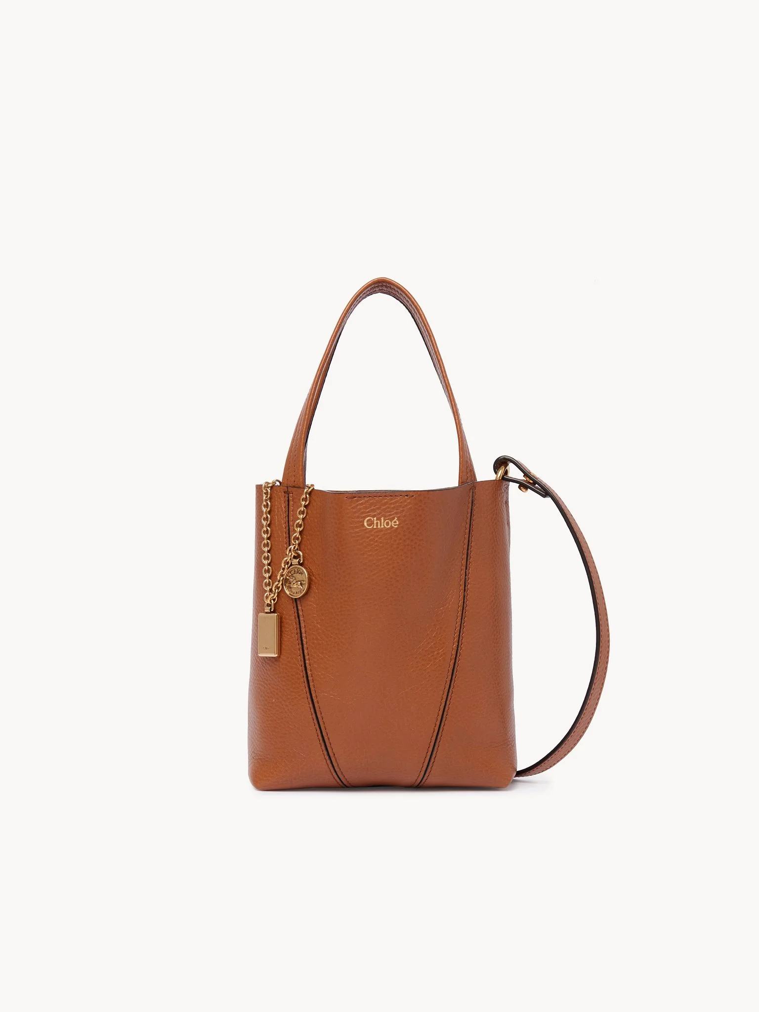 Chloé - Small Chloé Spin tote bag in grained leather
