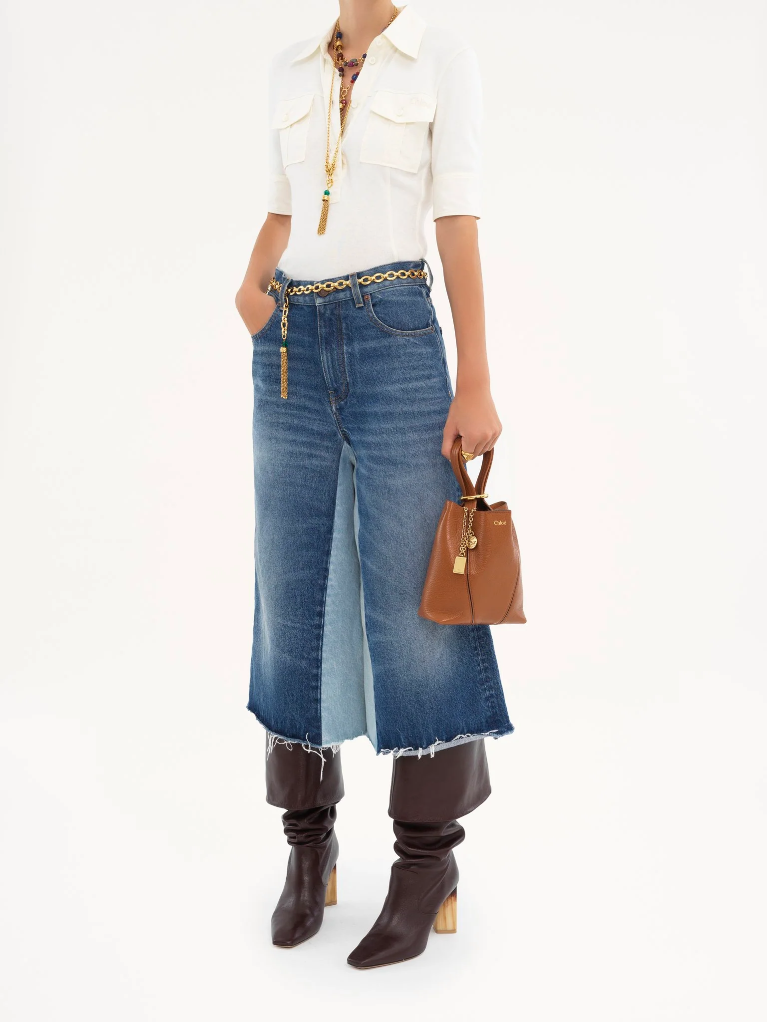 Chloé - Small Chloé Spin tote bag in grained leather - Image 5
