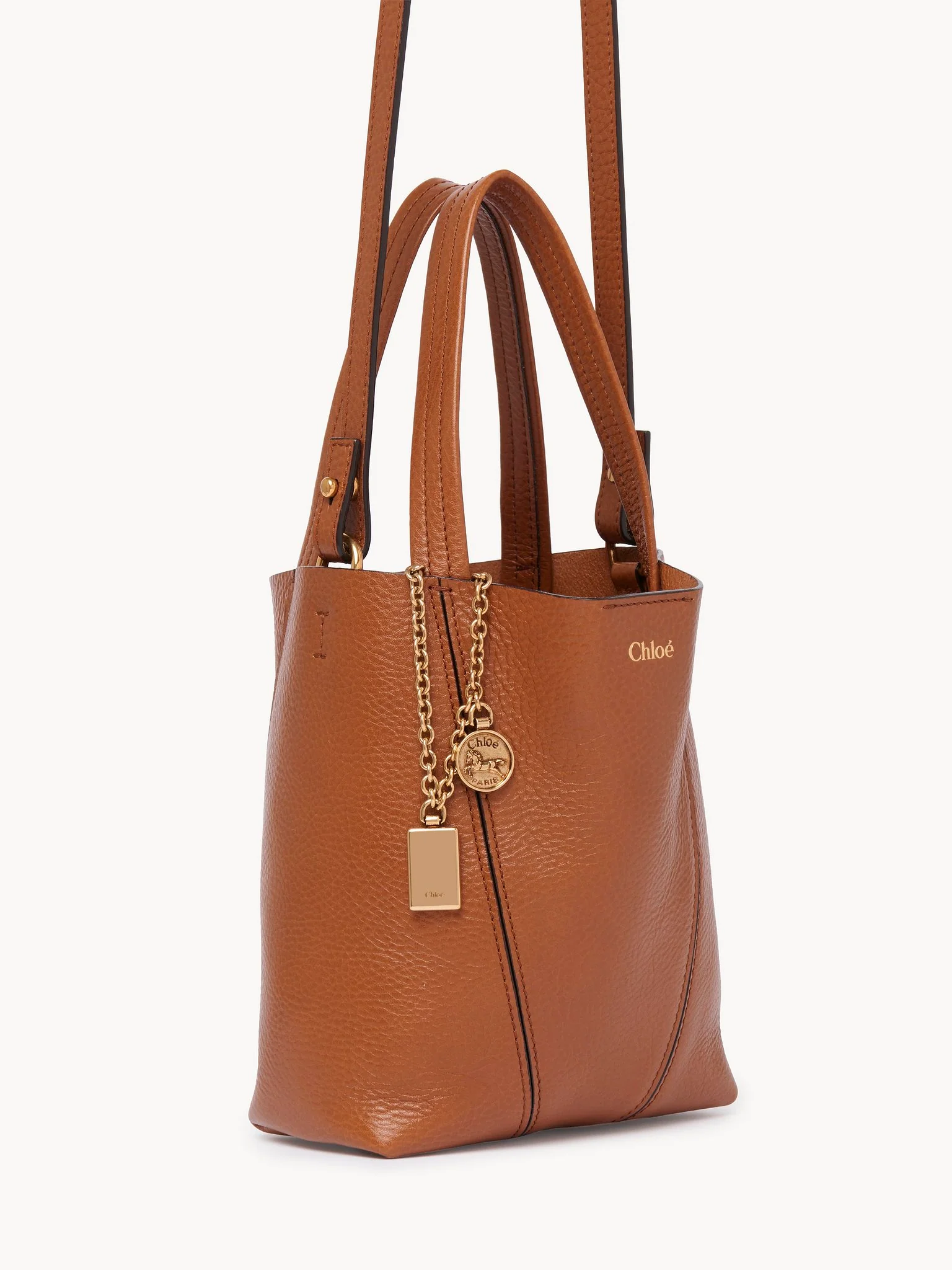 Chloé - Small Chloé Spin tote bag in grained leather - Image 8