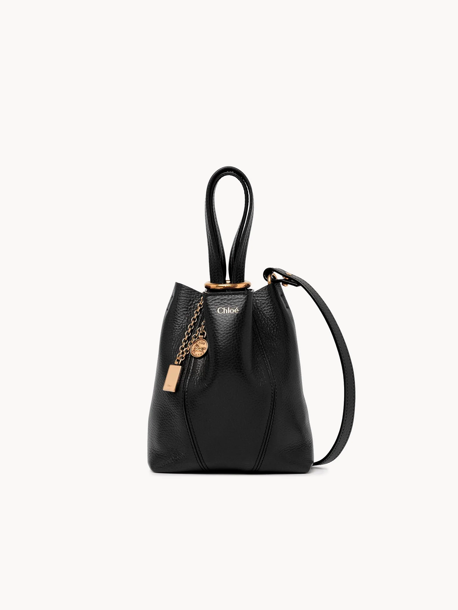 Chloé - Small Chloé Spin tote bag in grained leather - Image 4