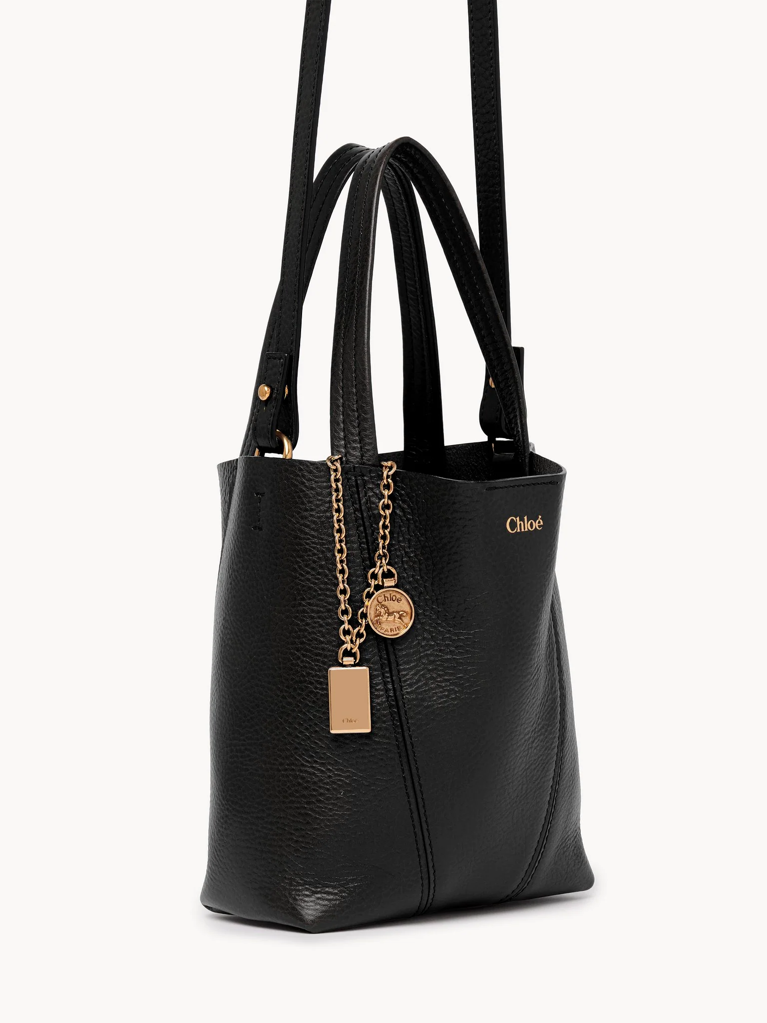 Chloé - Small Chloé Spin tote bag in grained leather - Image 7