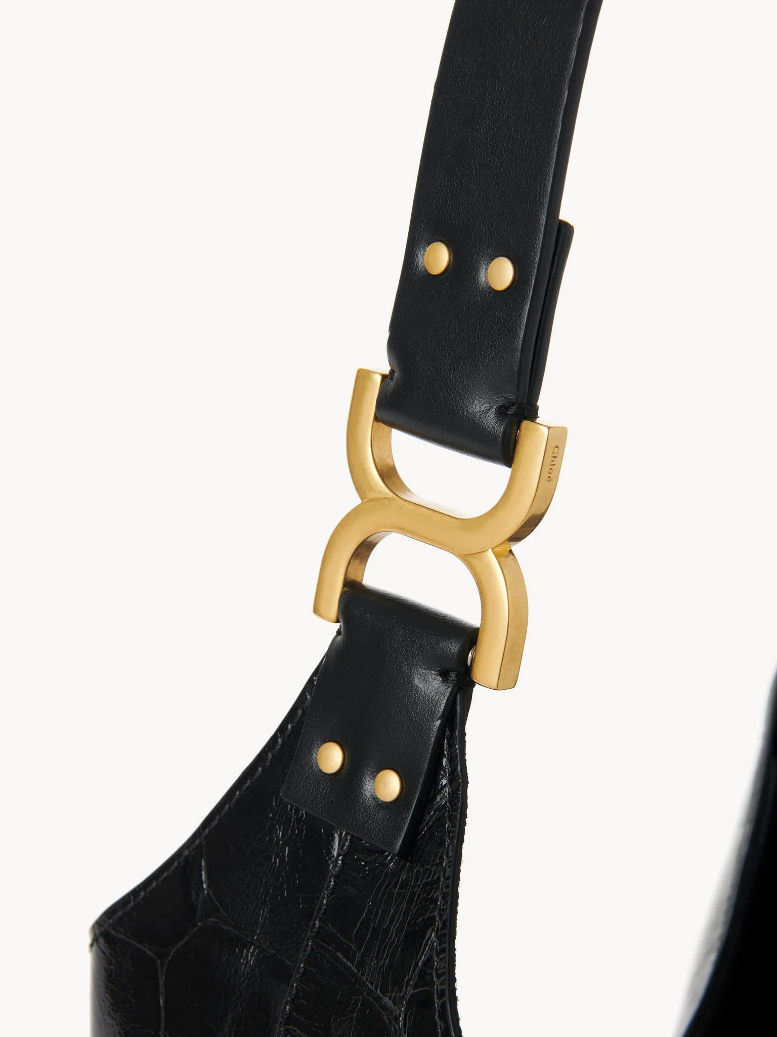Chloé - Small Marcie hobo bag in croco-effect leather - Image 2