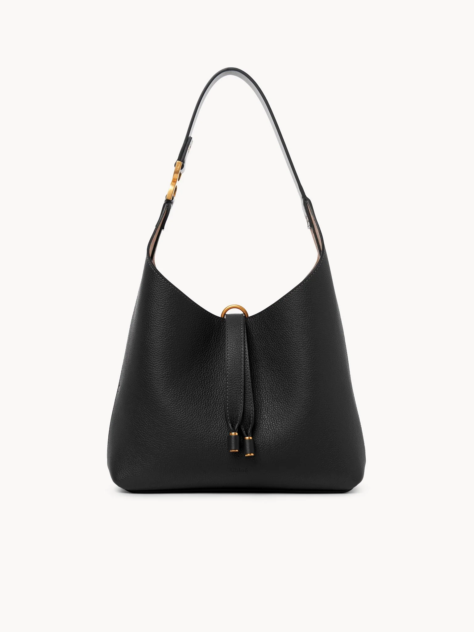Chloé - Small Marcie hobo bag in grained leather