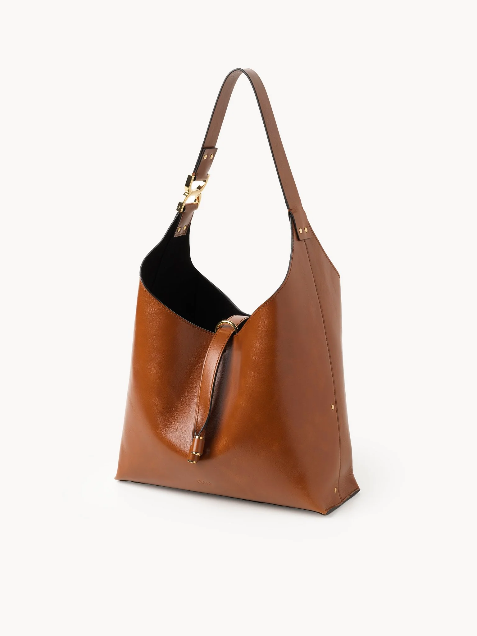 Chloé - Small Marcie hobo bag in shiny leather - Image 5