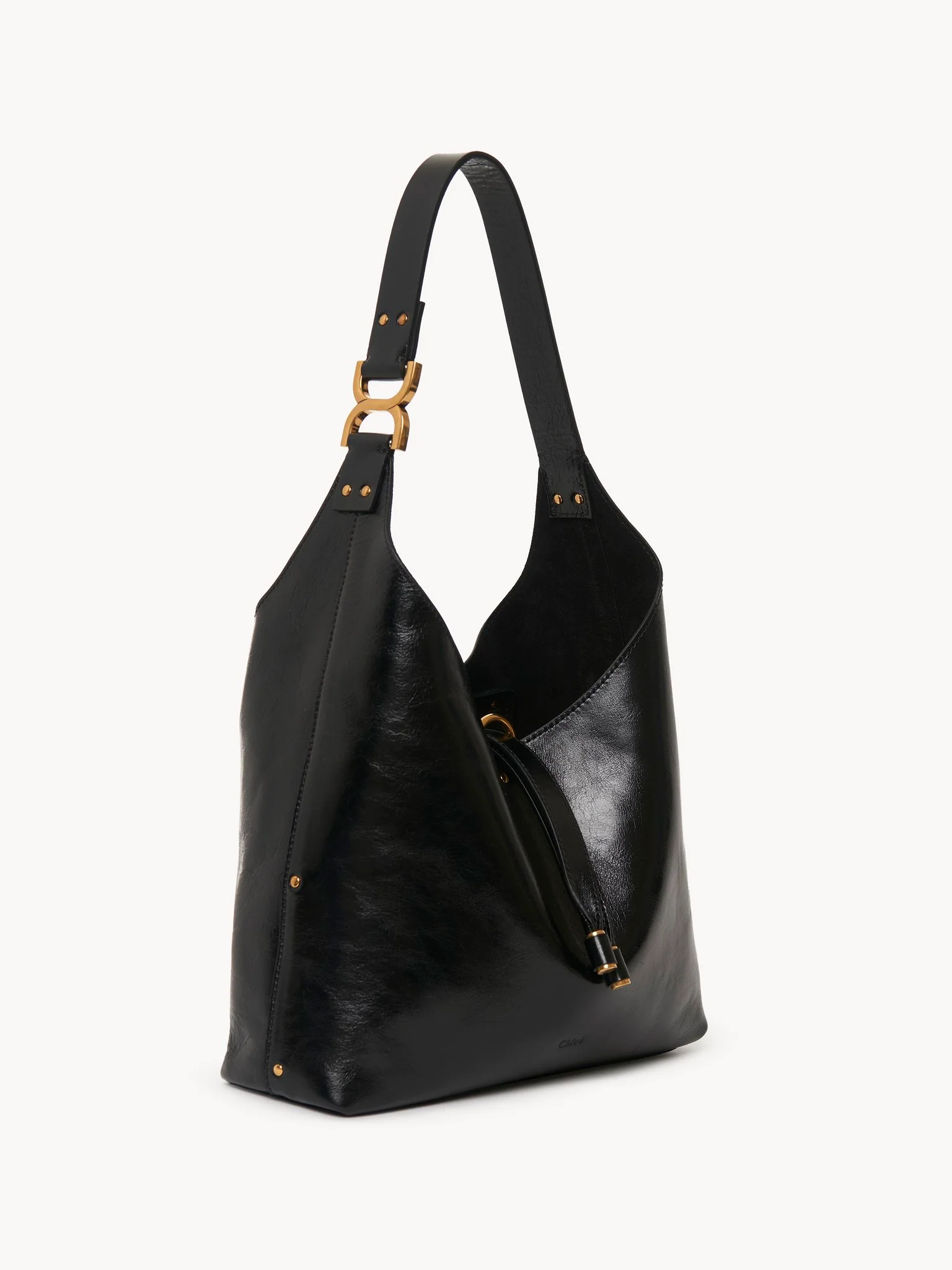 Chloé - Small Marcie hobo bag in shiny leather - Image 5