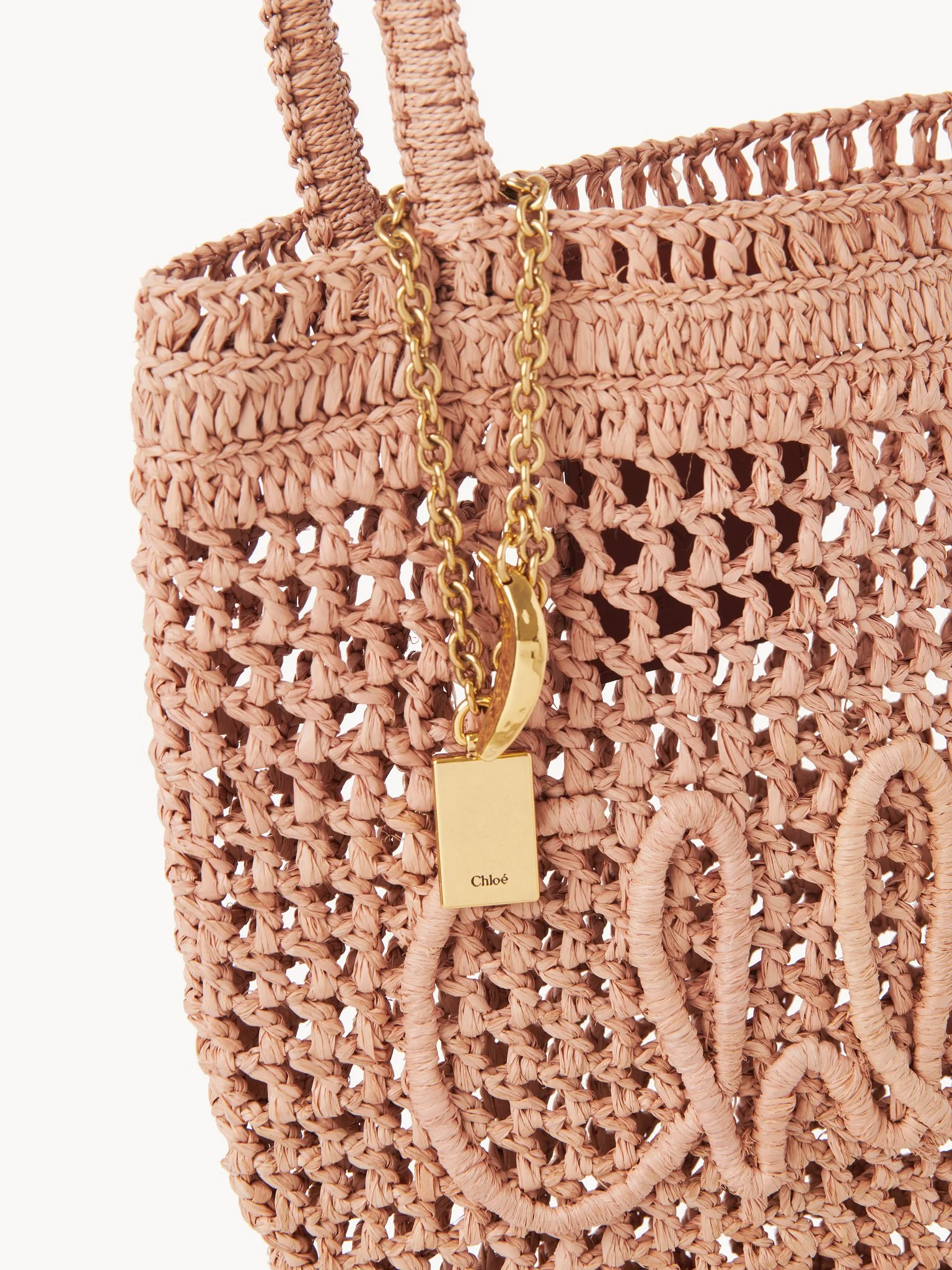 Chloé - Small Summer Banana tote bag in raffia - Image 2