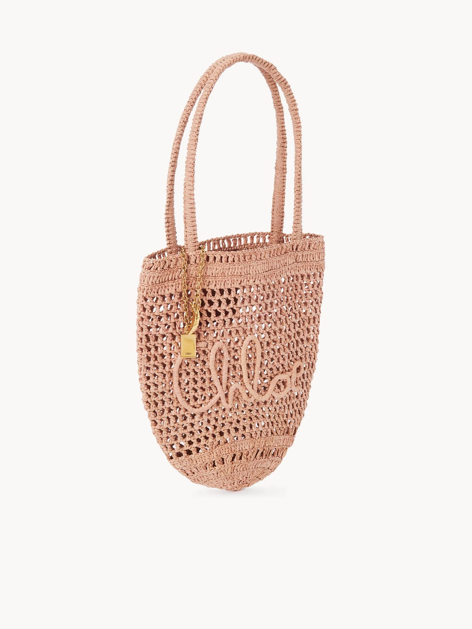 Chloé - Small Summer Banana tote bag in raffia - Image 5
