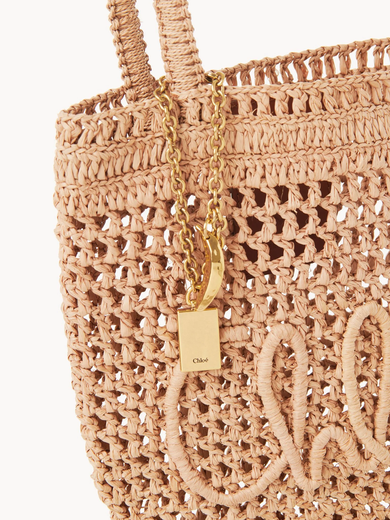 Chloé - Small Summer Banana tote bag in raffia - Image 3