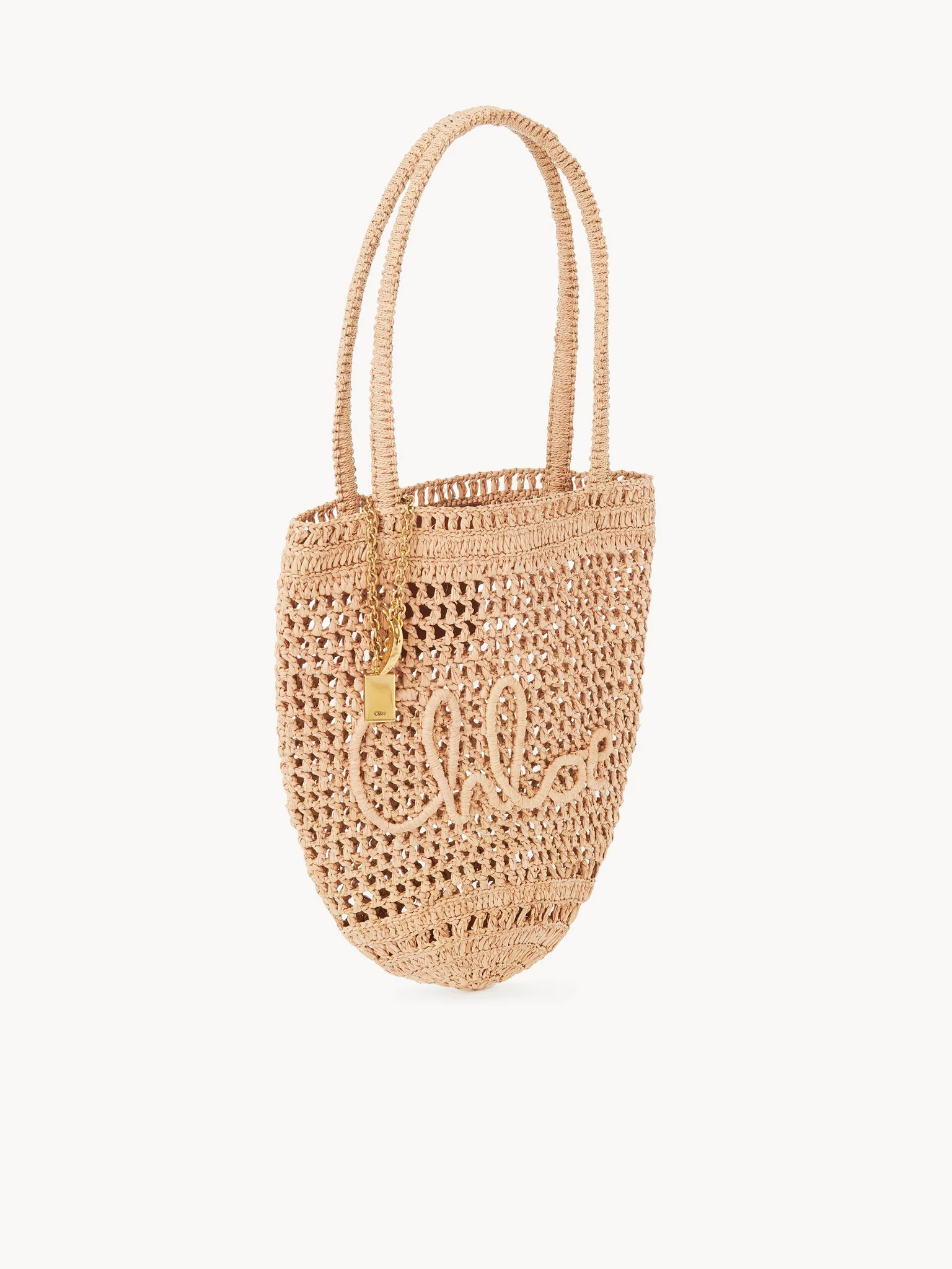 Chloé - Small Summer Banana tote bag in raffia - Image 4