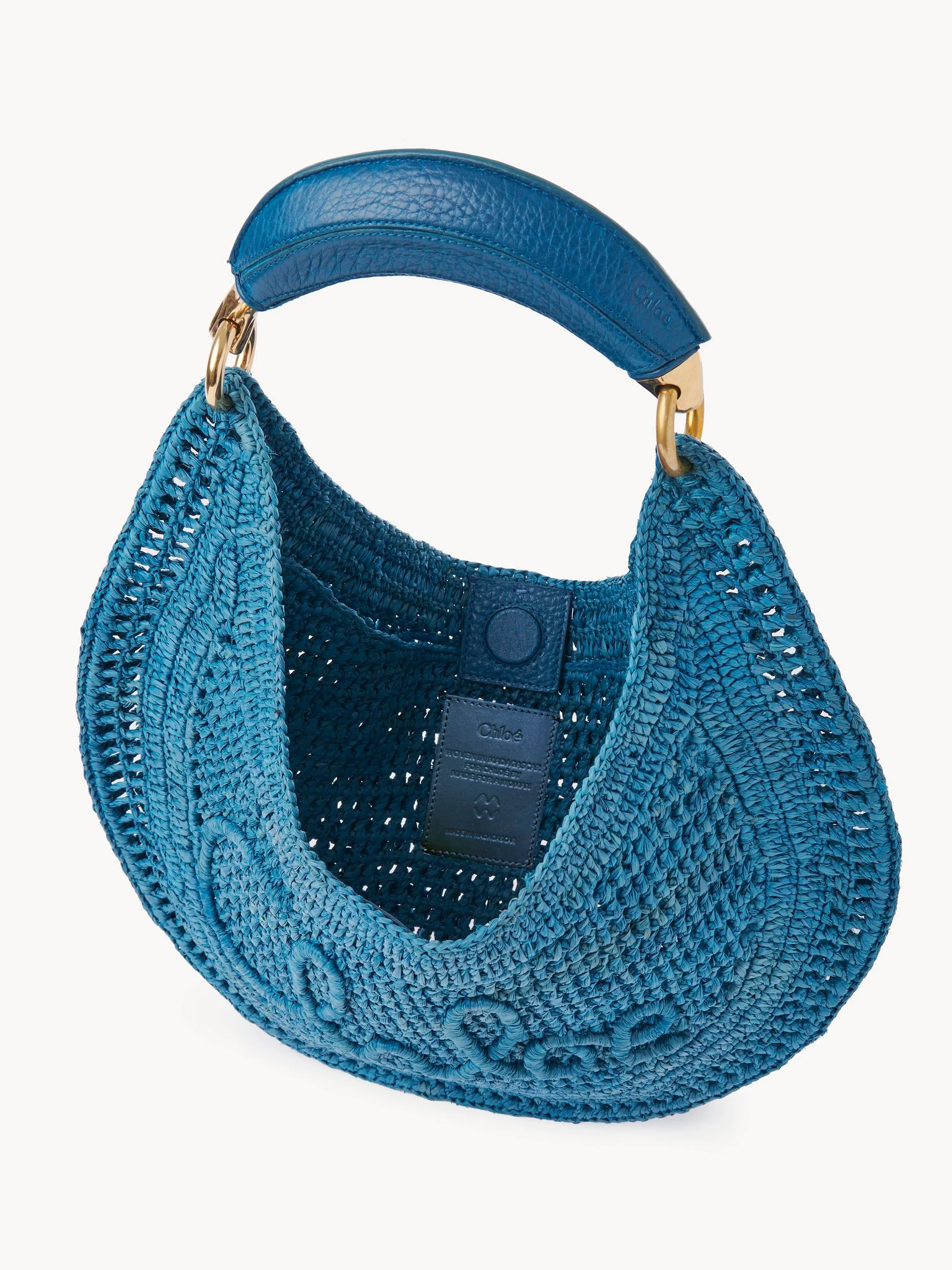 Chloé - Summer Banana hobo bag in raffia - Image 8