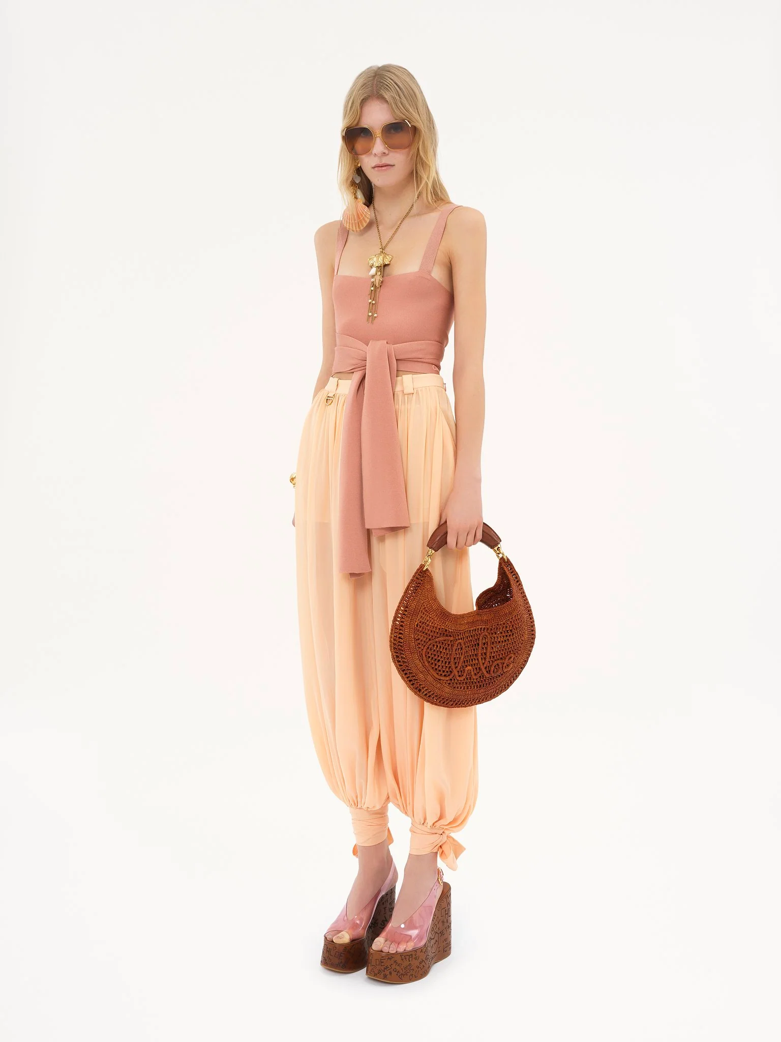 Chloé - Summer Banana hobo bag in raffia - Image 3