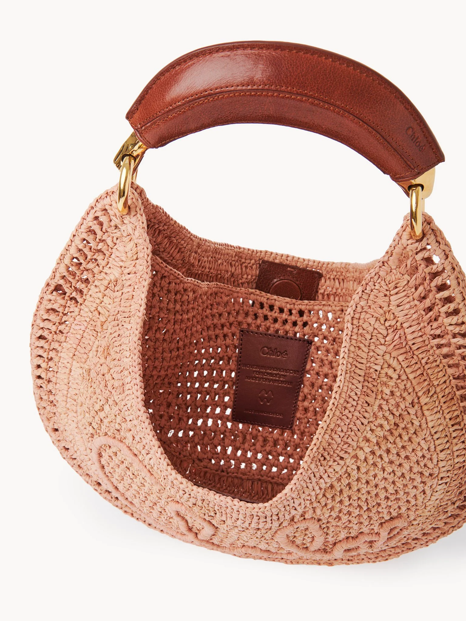 Chloé - Summer Banana hobo bag in raffia - Image 7
