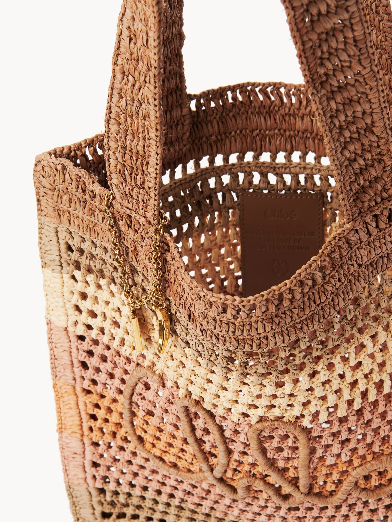 Chloé - Summer Banana tote bag in raffia - Image 8