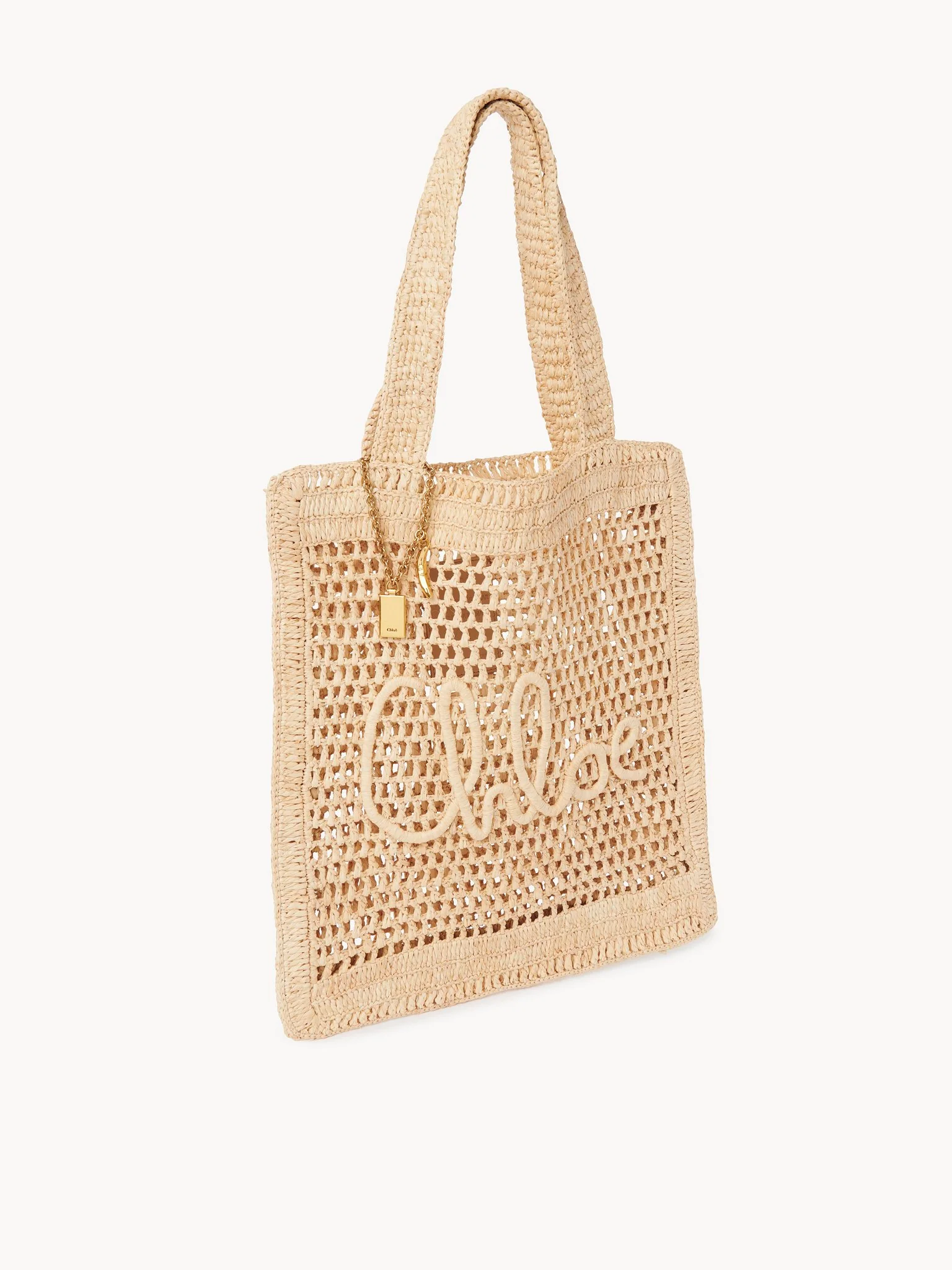 Chloé - Summer Banana tote bag in raffia - Image 5