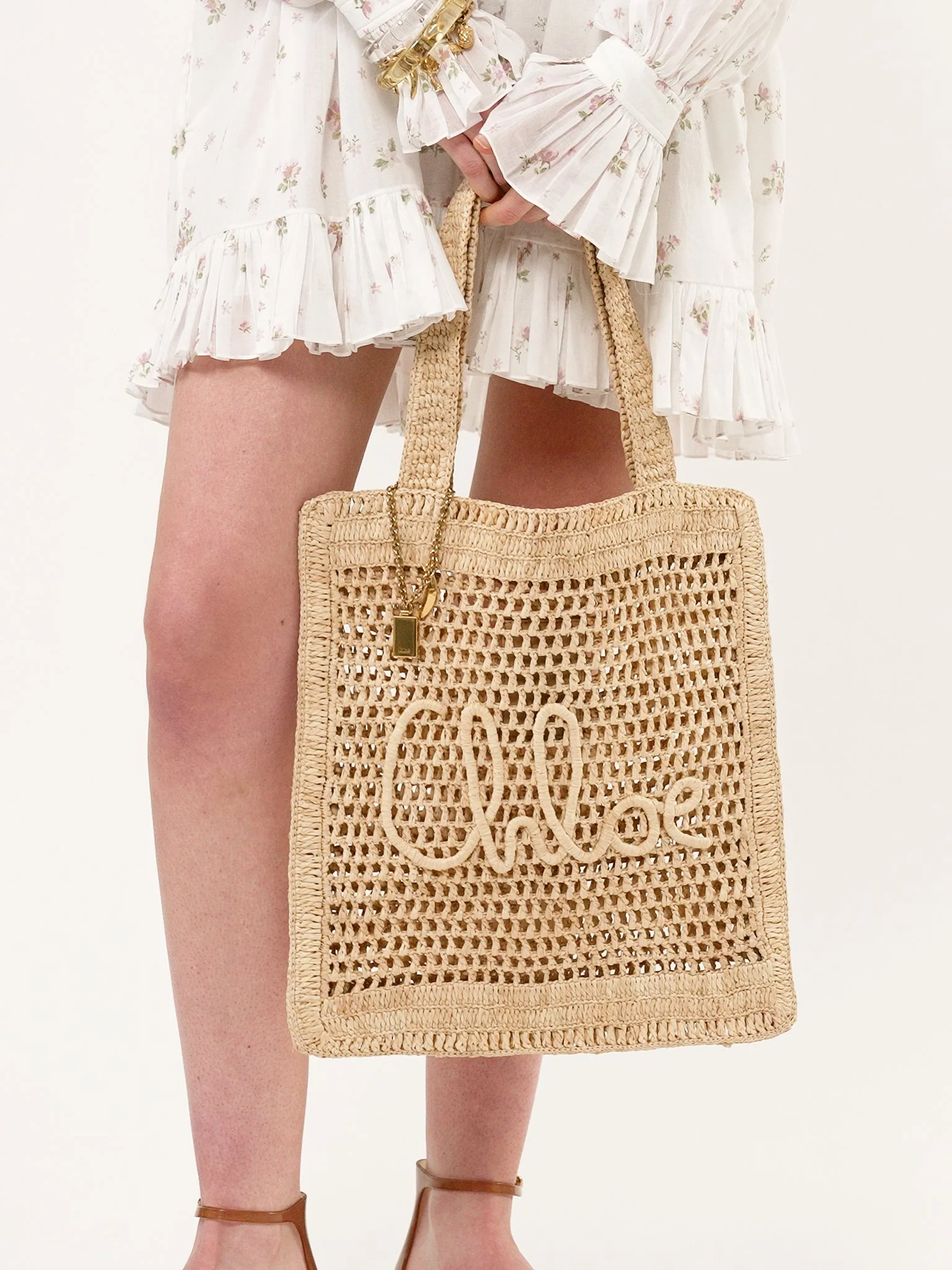Chloé - Summer Banana tote bag in raffia - Image 6