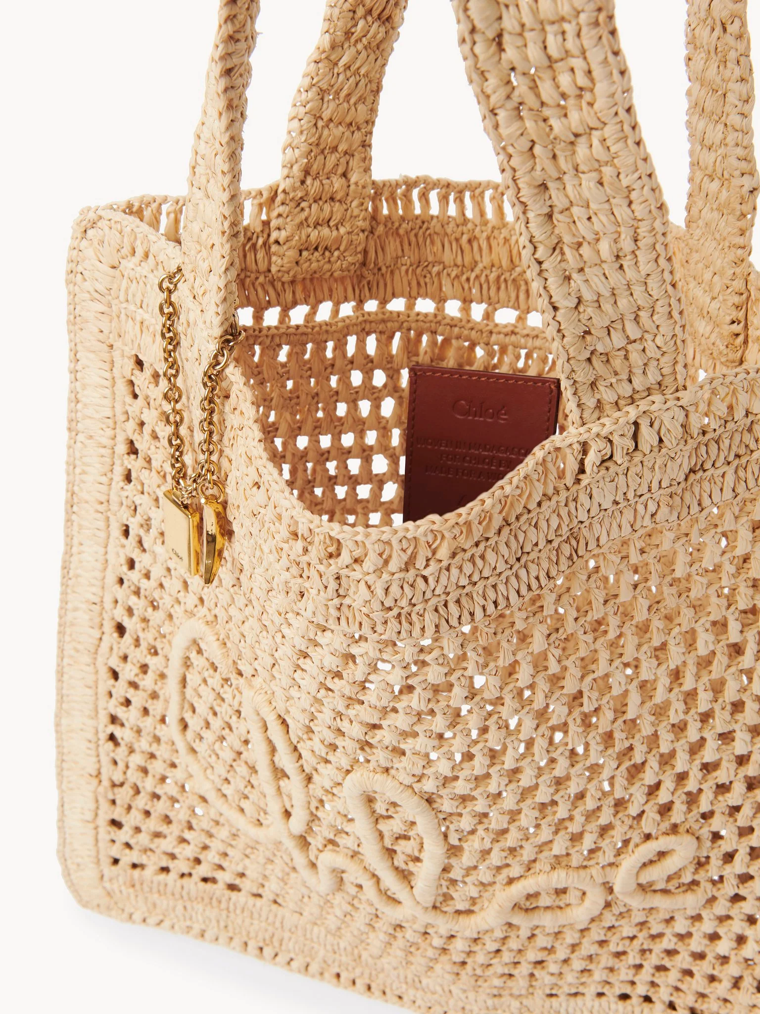 Chloé - Summer Banana tote bag in raffia - Image 8