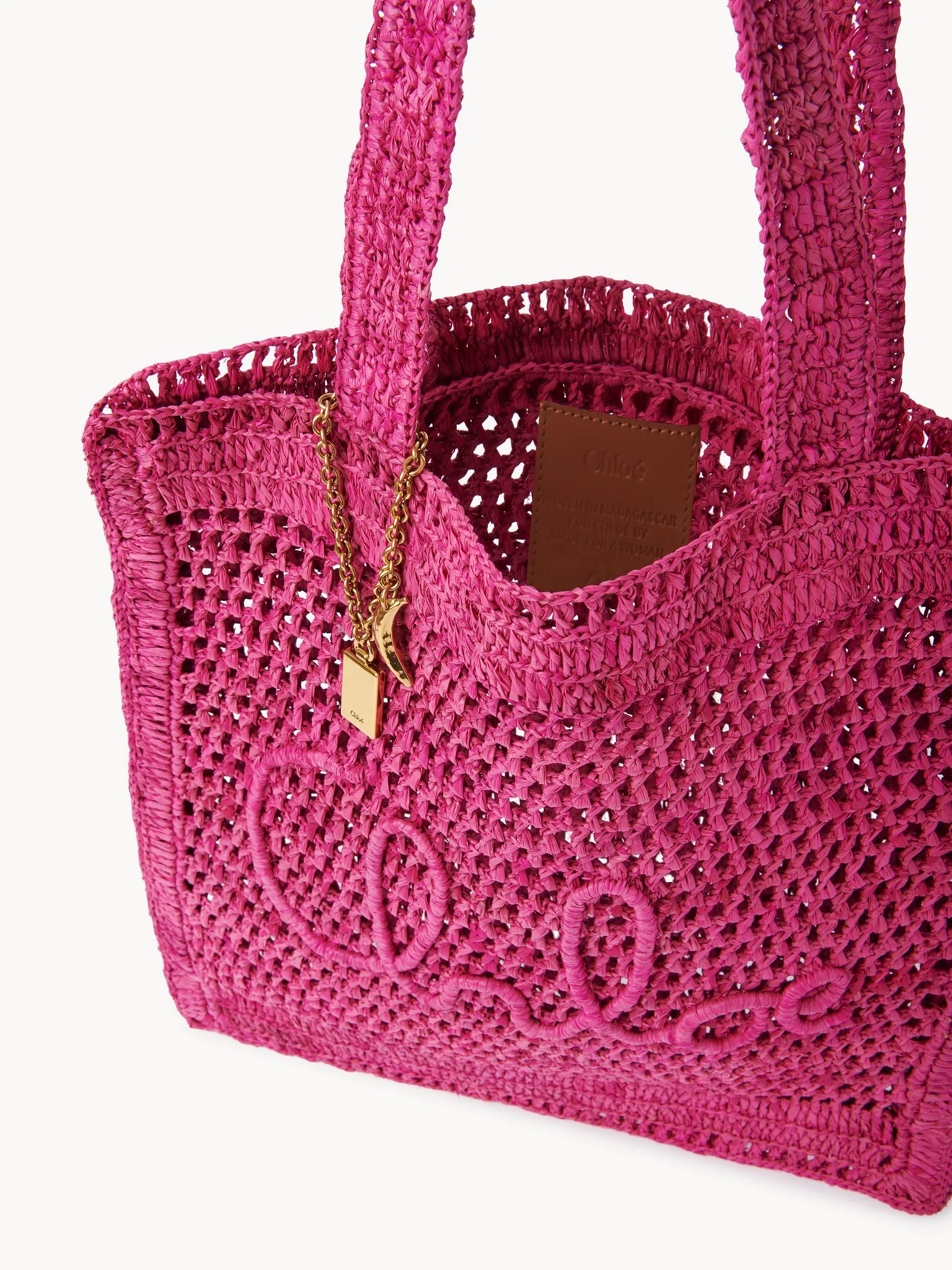 Chloé - Summer Banana tote bag in raffia - Image 7