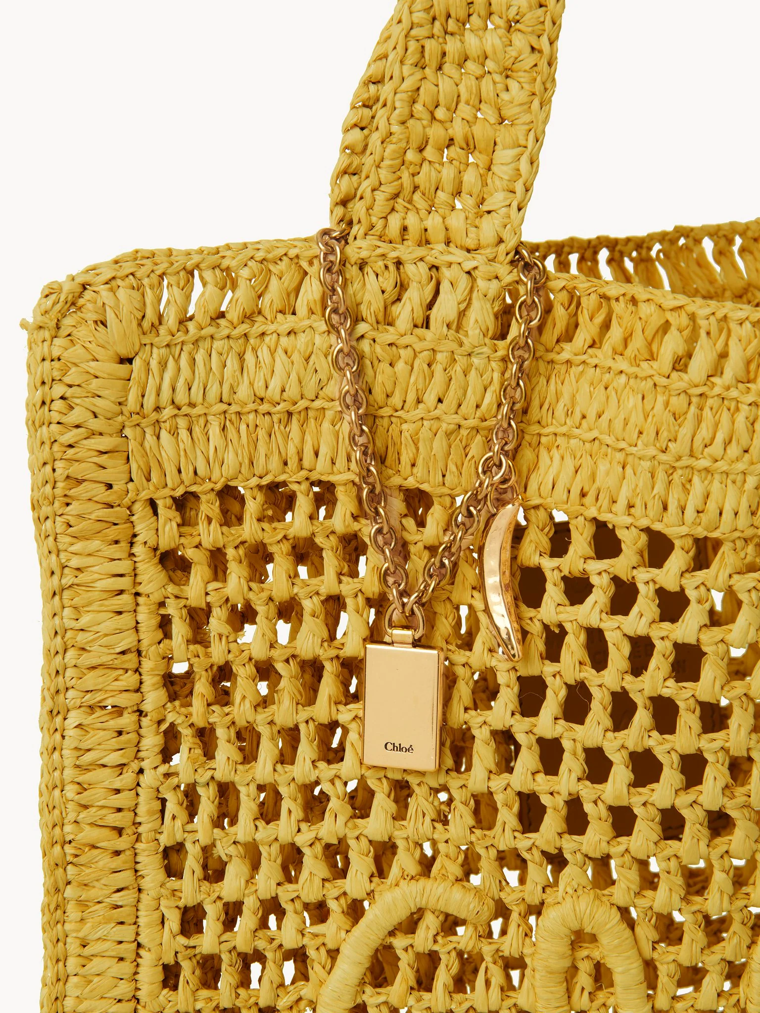 Chloé - Summer Banana tote bag in raffia - Image 3