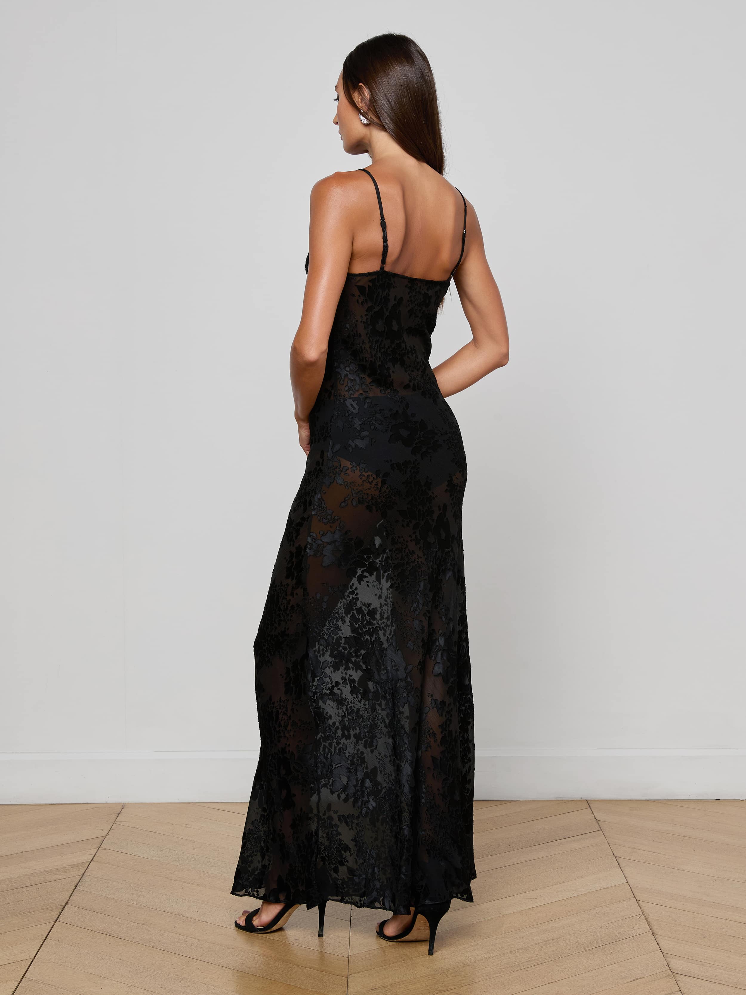 L'AGENCE - Christine Burnout Satin Dress - Image 3