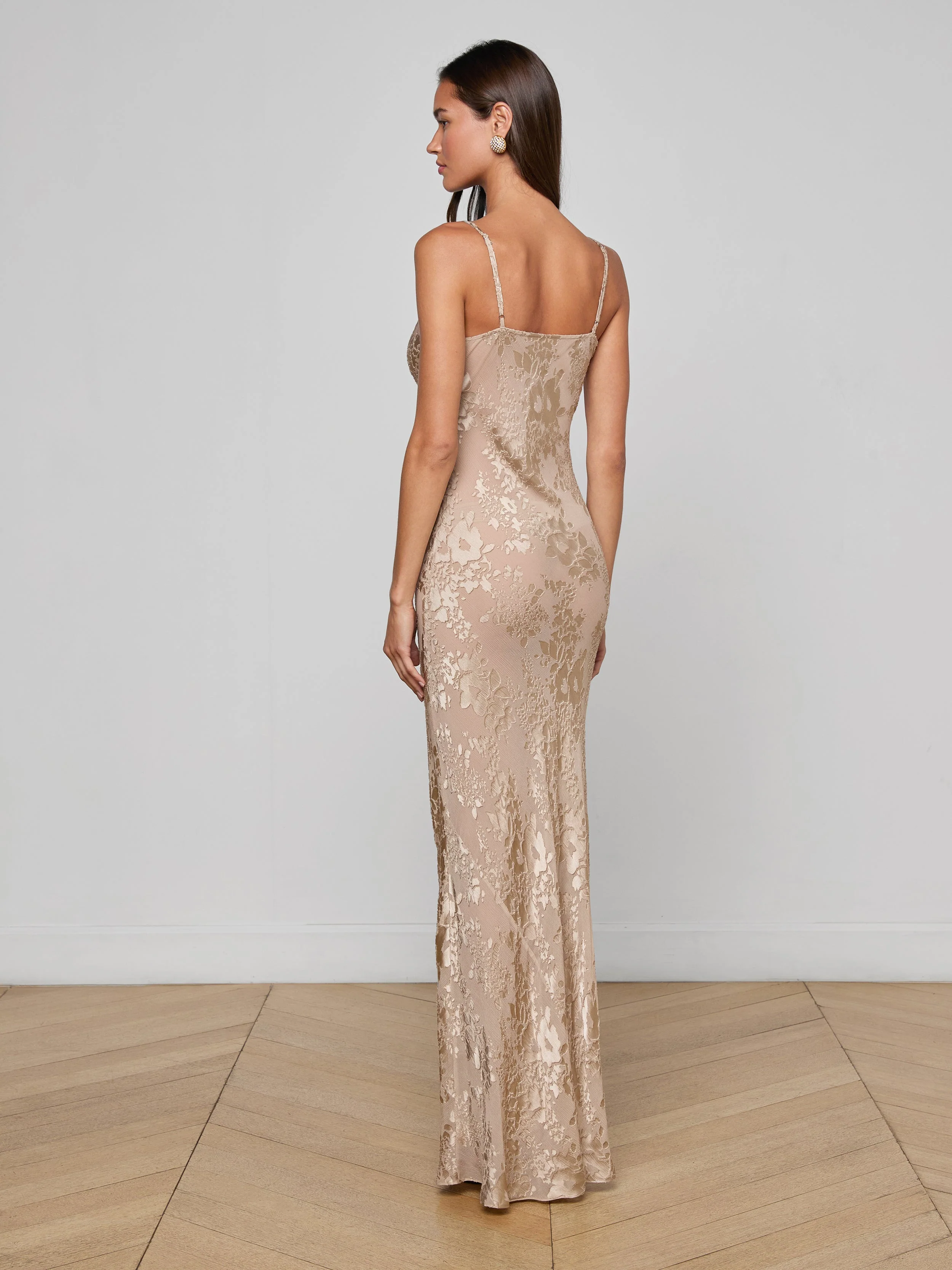L'AGENCE - Christine Burnout Satin Gown - Image 3