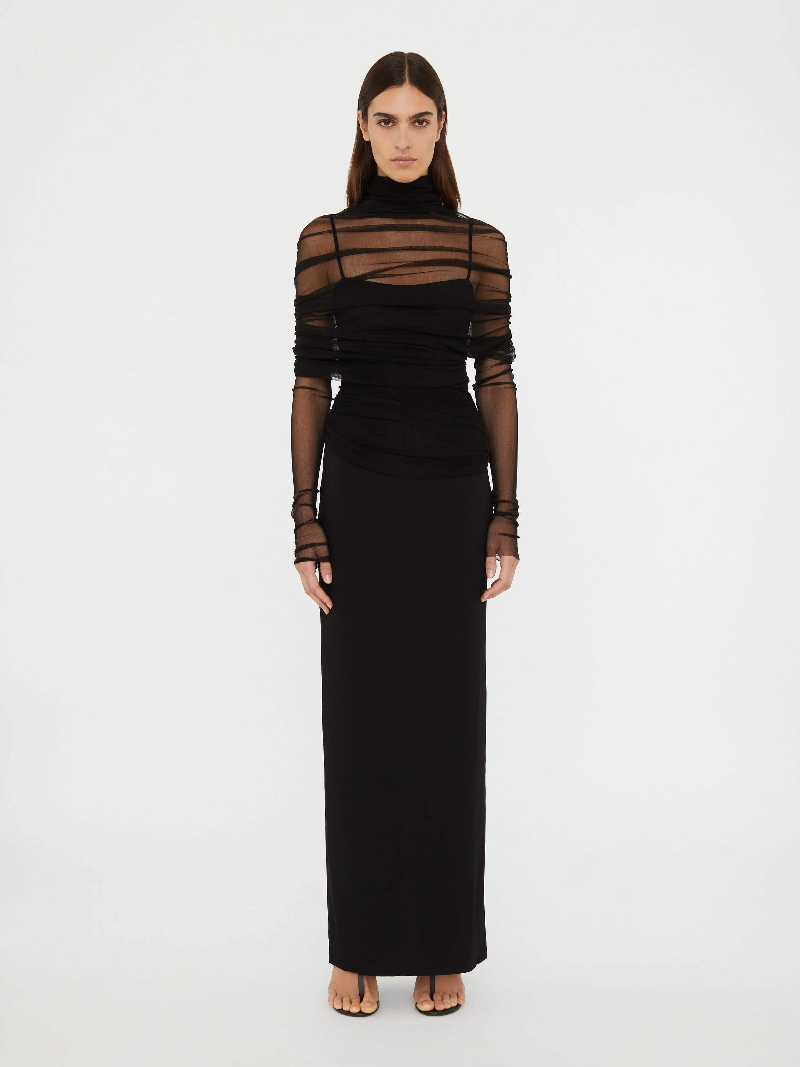 Christopher Esber - Christo Sheer Wrap Long Sleeve Dress
