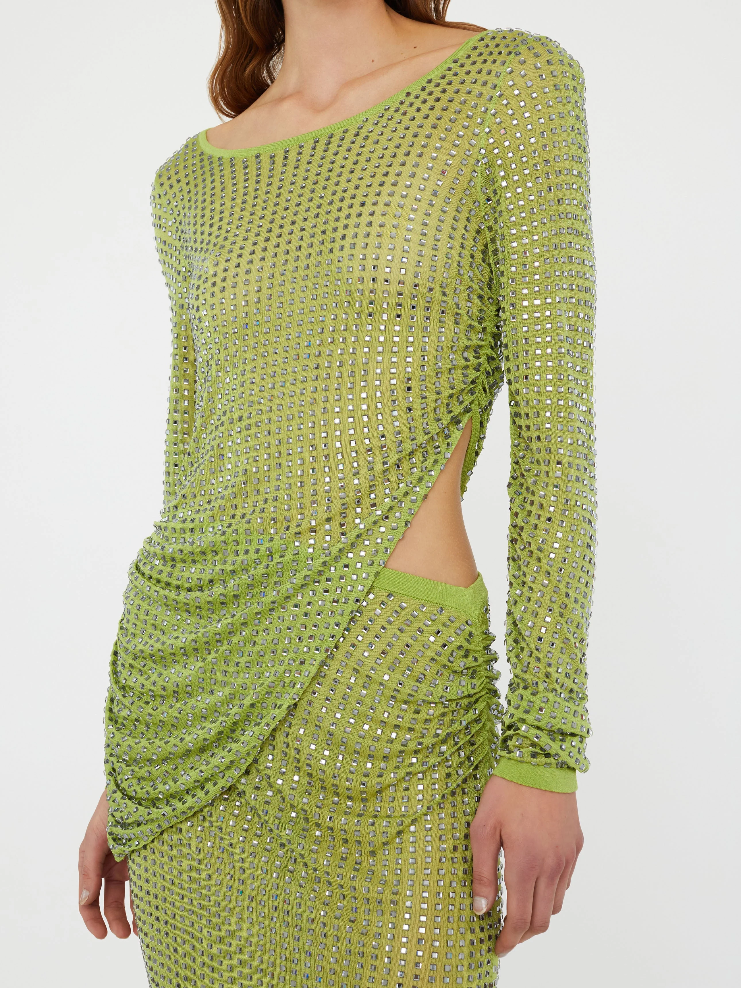 Christopher Esber - Cirrus Cutaway Long Sleeve Midi Dress - Image 3