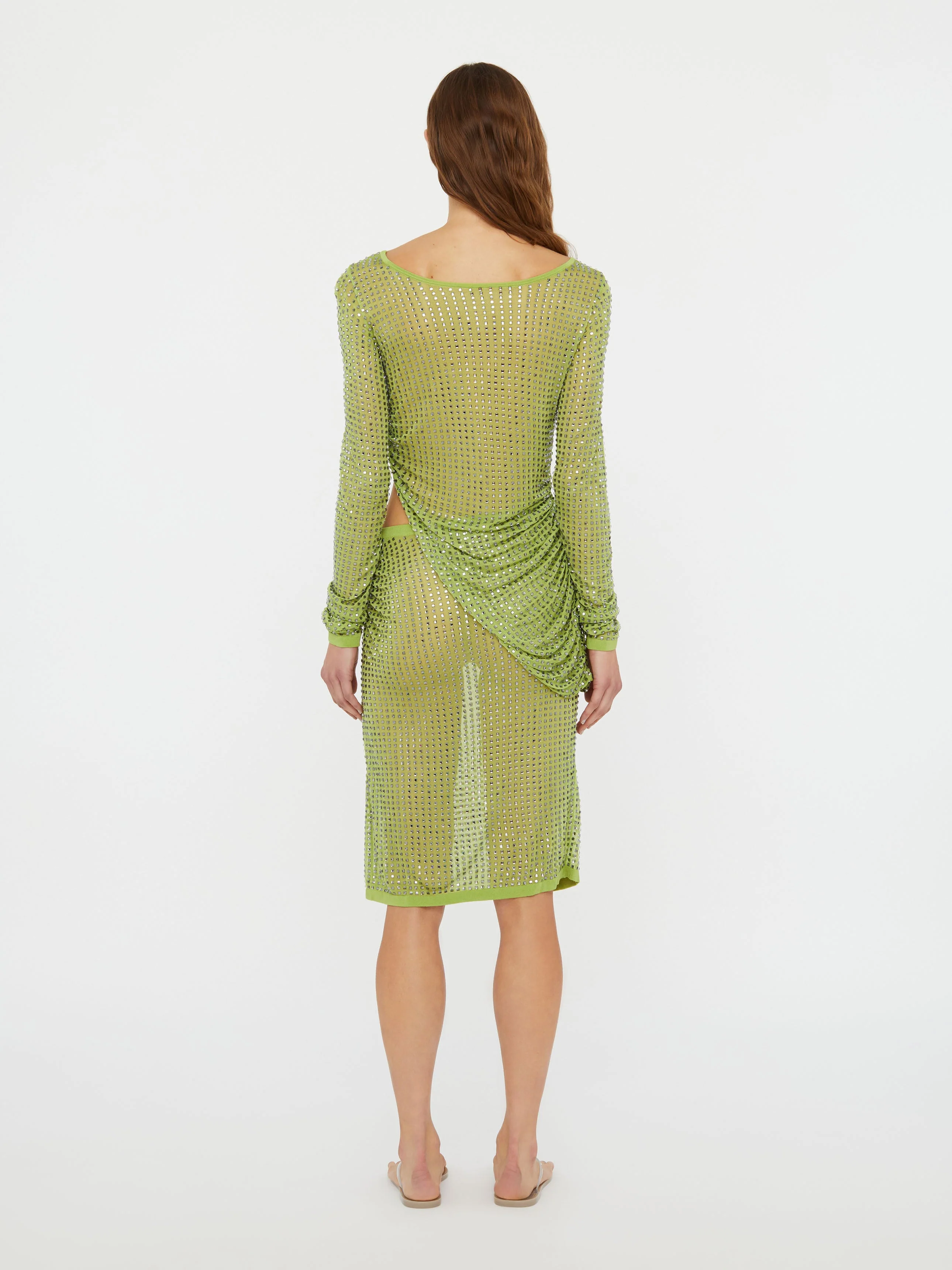 Christopher Esber - Cirrus Cutaway Long Sleeve Midi Dress - Image 4