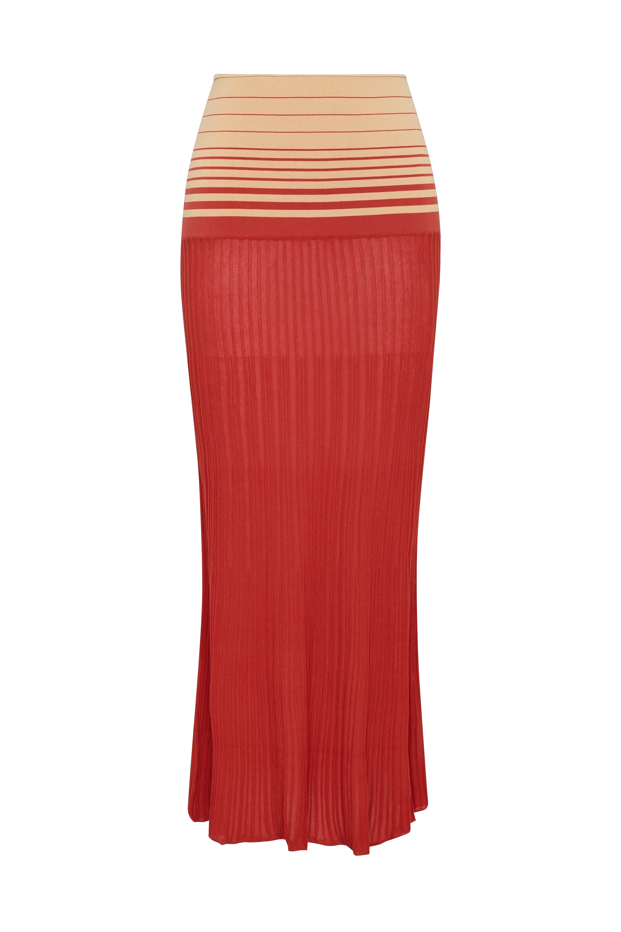 Faithfull - Citara Skirt Accordion Stripe Amber Fawn - Final Sale - Image 7