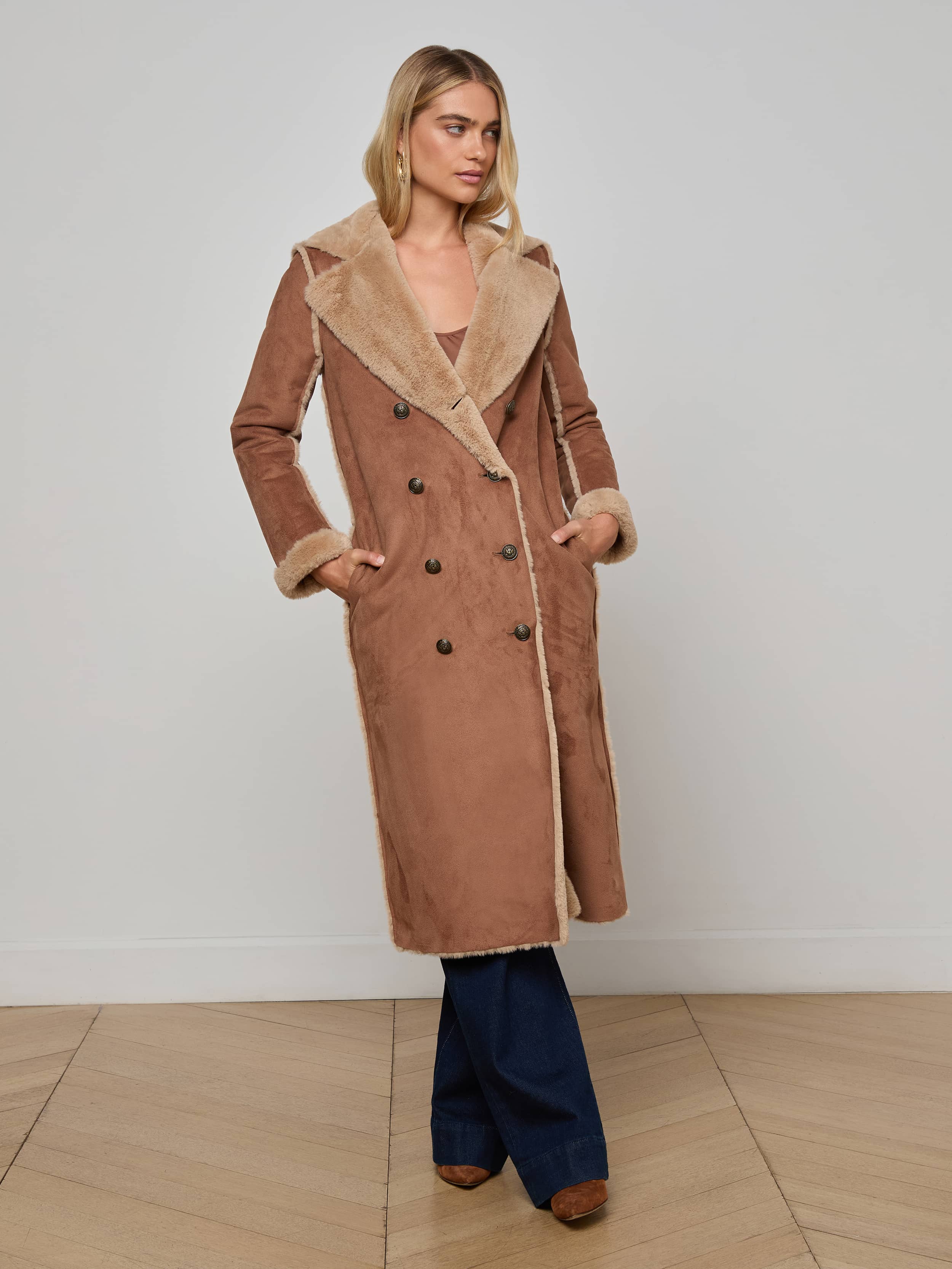 L'AGENCE - Citron Faux Fur Maxi Coat - Image 10