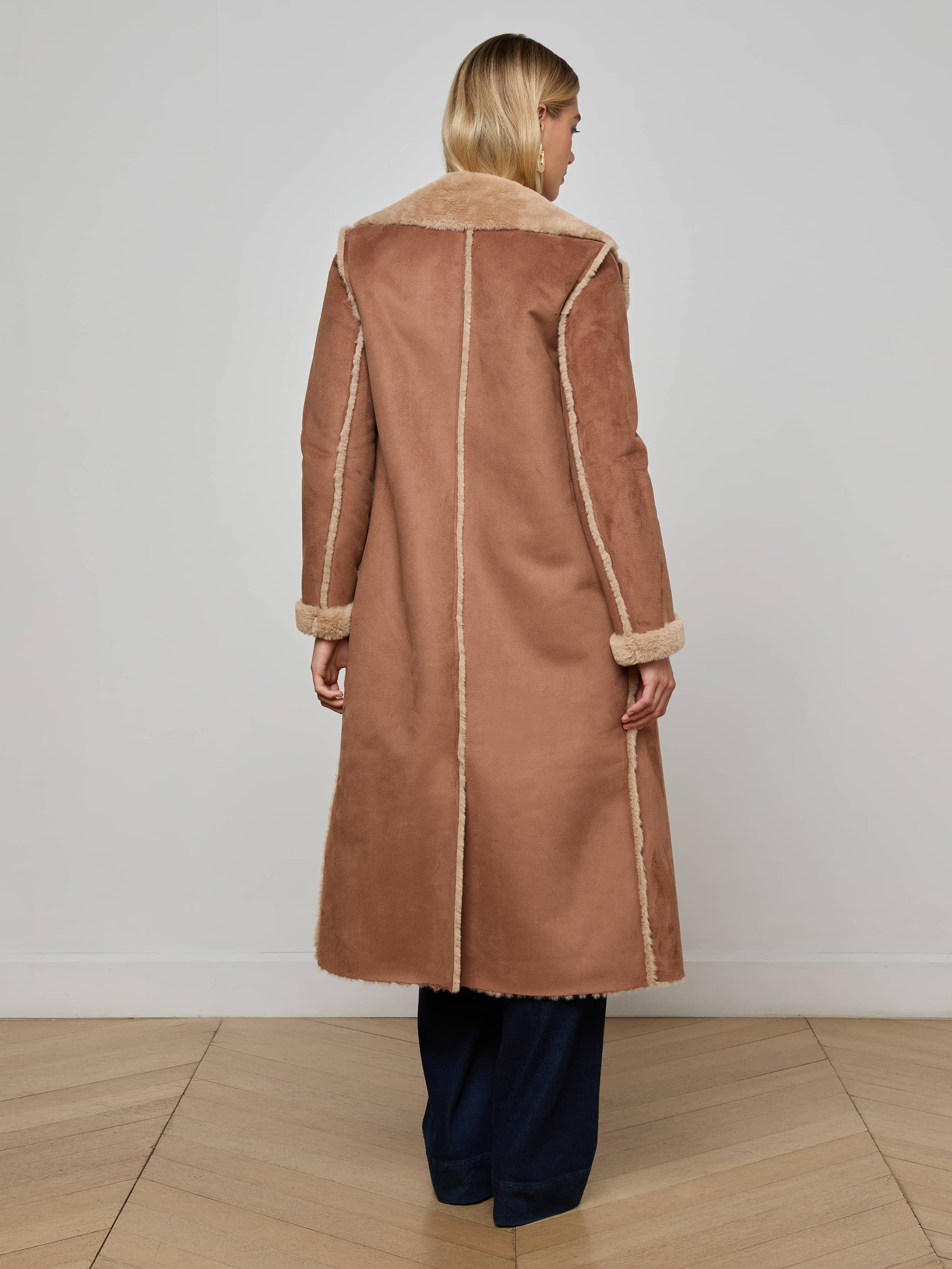 L'AGENCE - Citron Faux Fur Maxi Coat - Image 4