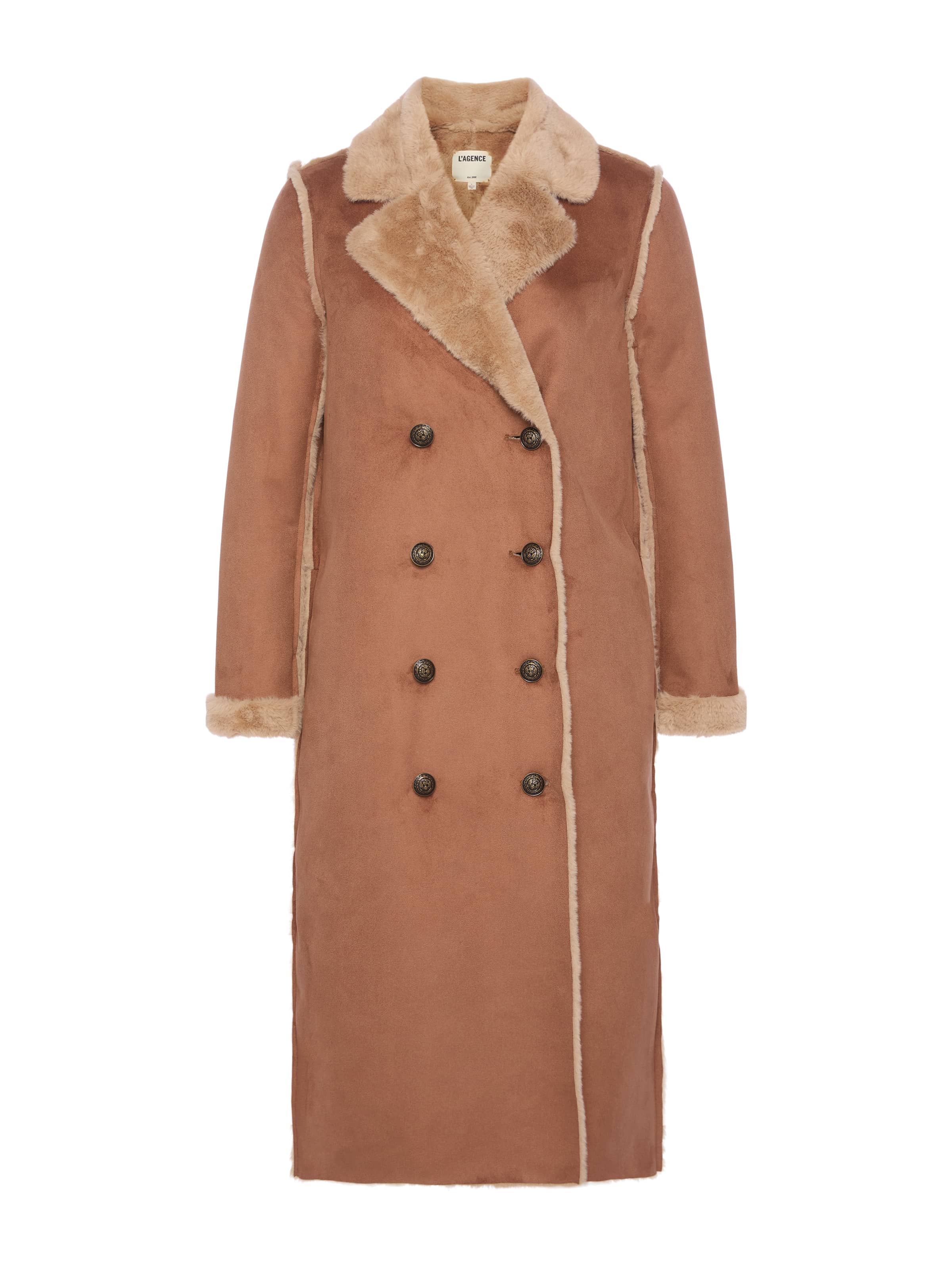 L'AGENCE - Citron Faux Fur Maxi Coat - Image 6