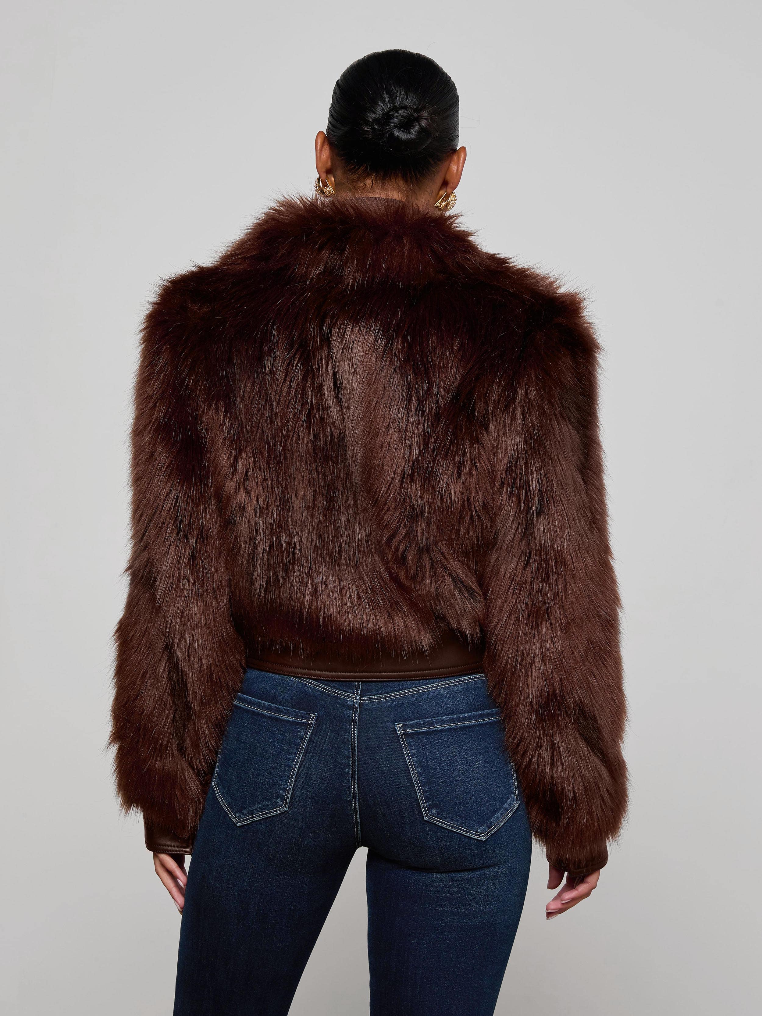 L'AGENCE - Claira Faux Fur Jacket - Image 4