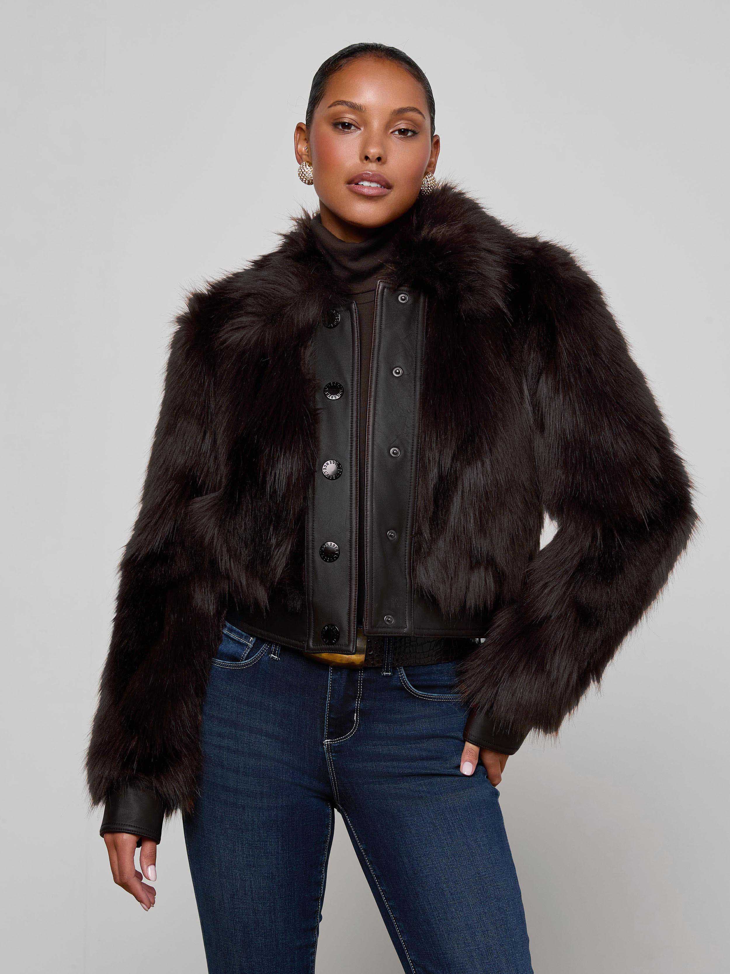 L'AGENCE - Claira Faux Fur Jacket - Image 7