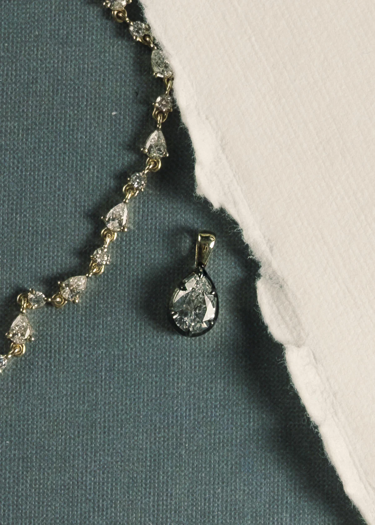Kinn - Clara Black Rhodium Pear Pendant - Image 4