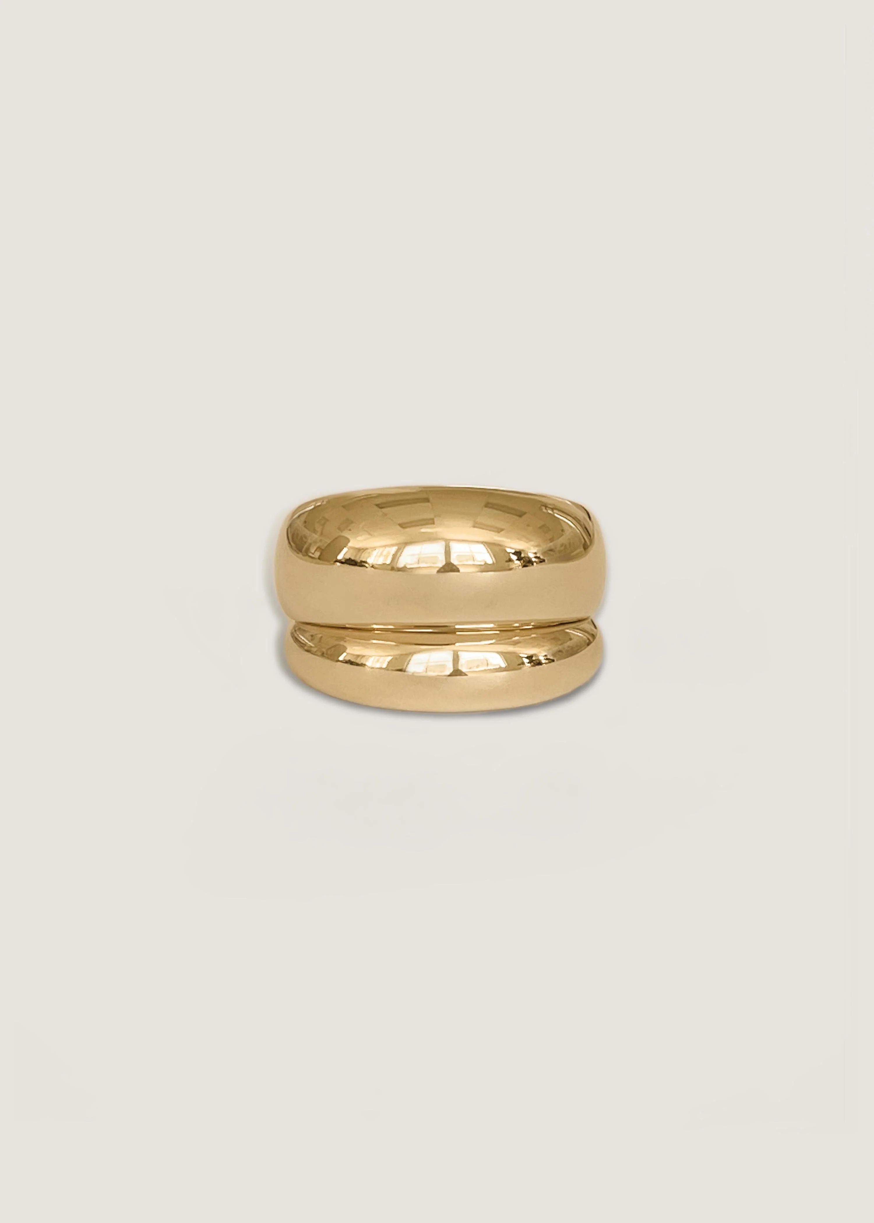 Kinn - Classic & Bold Hollow Dome Ring Stack
