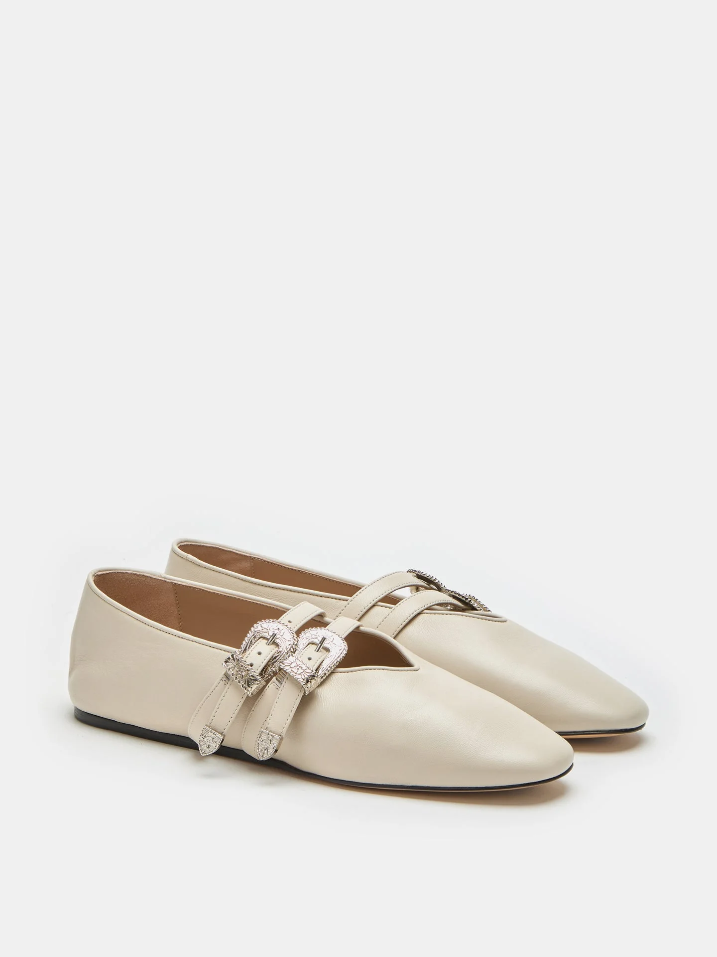 Le Monde Beryl - Claudia Slipper / Ecru Leather - Image 2