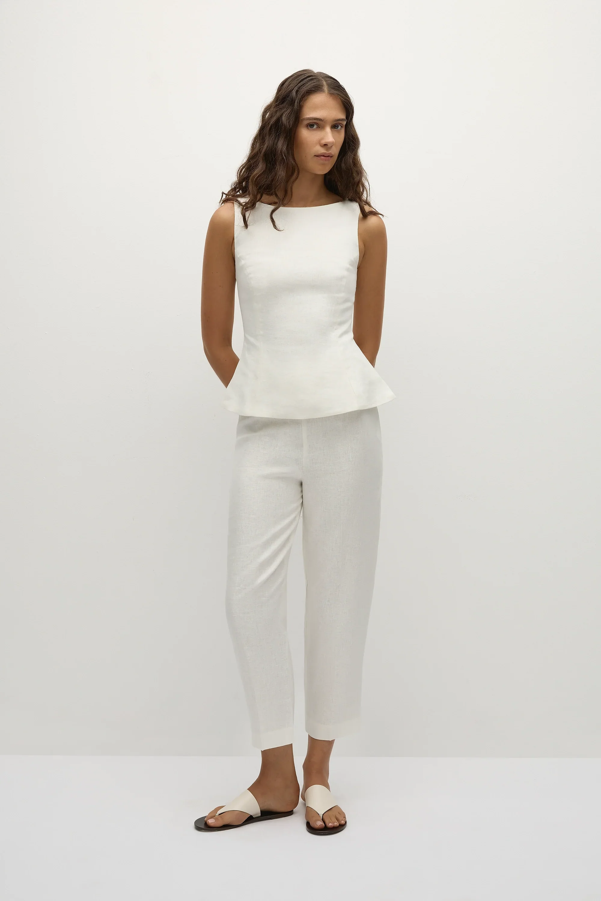 Faithfull - Claudine Pant White - Final Sale
