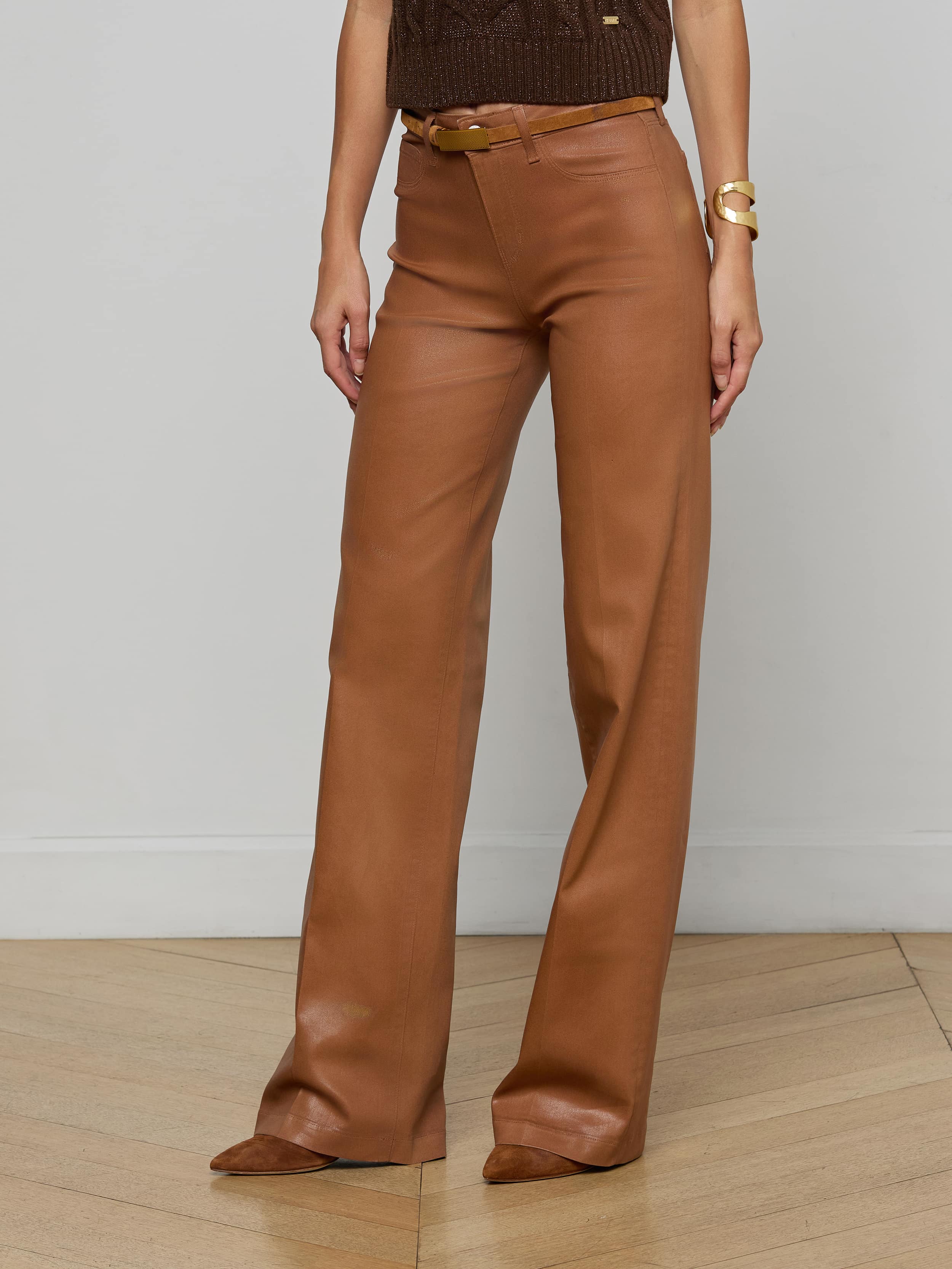 L'AGENCE - Clayton Coated Wide - Leg Jean - Image 9