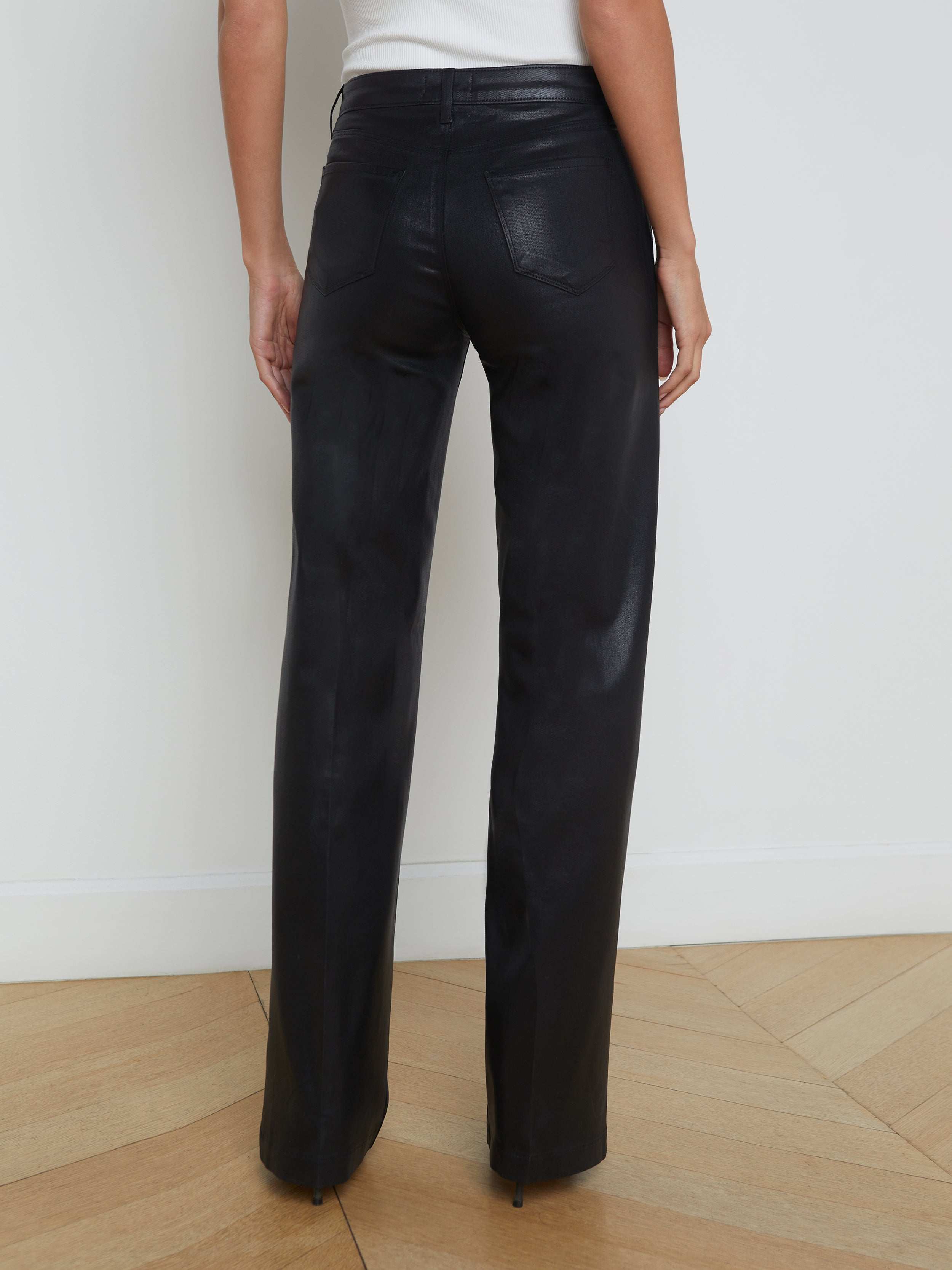 L'AGENCE - Clayton Coated Wide - Leg Jean - Image 10