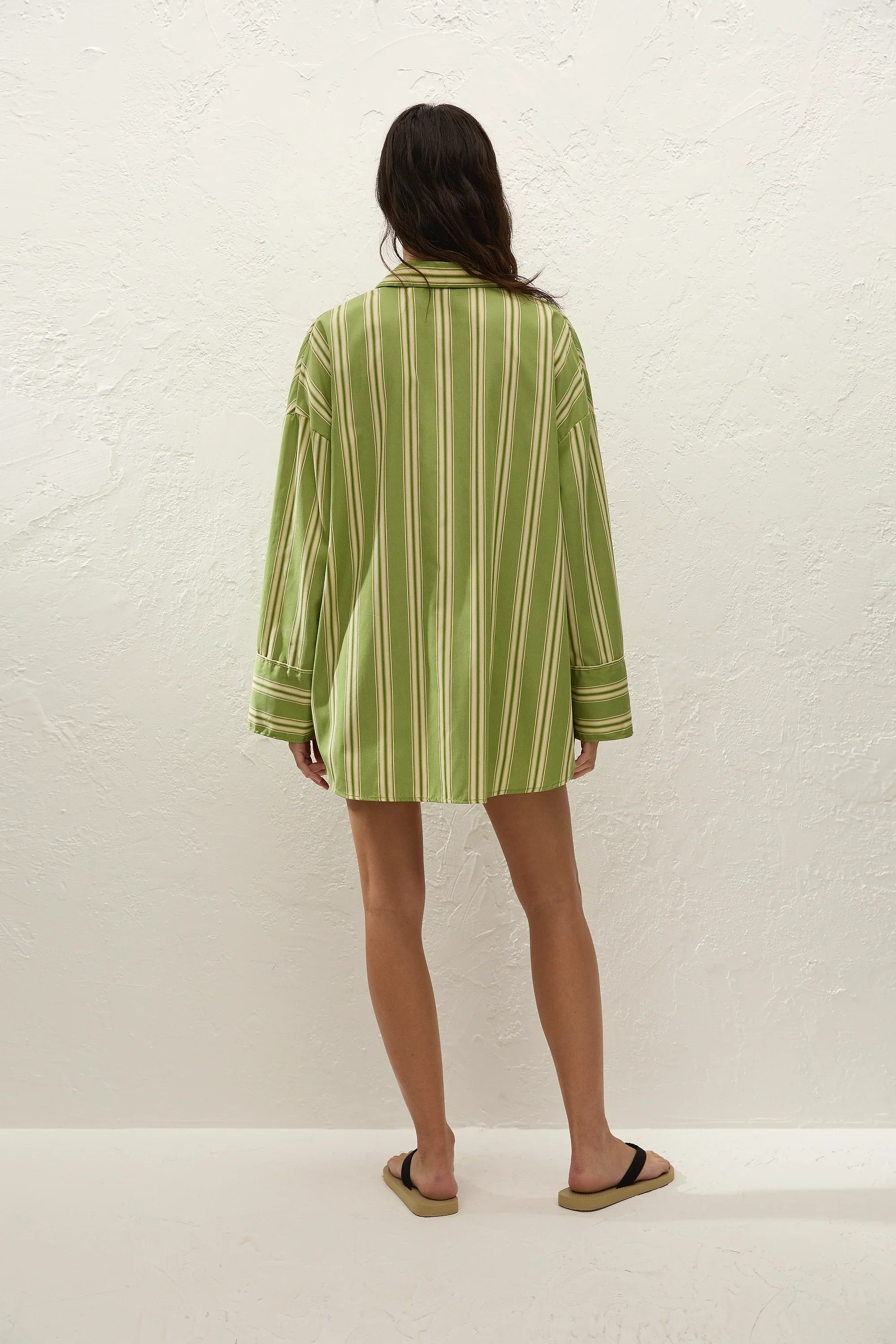 Faithfull - Clemente Shirt Ombre Stripe Juniper - Image 4