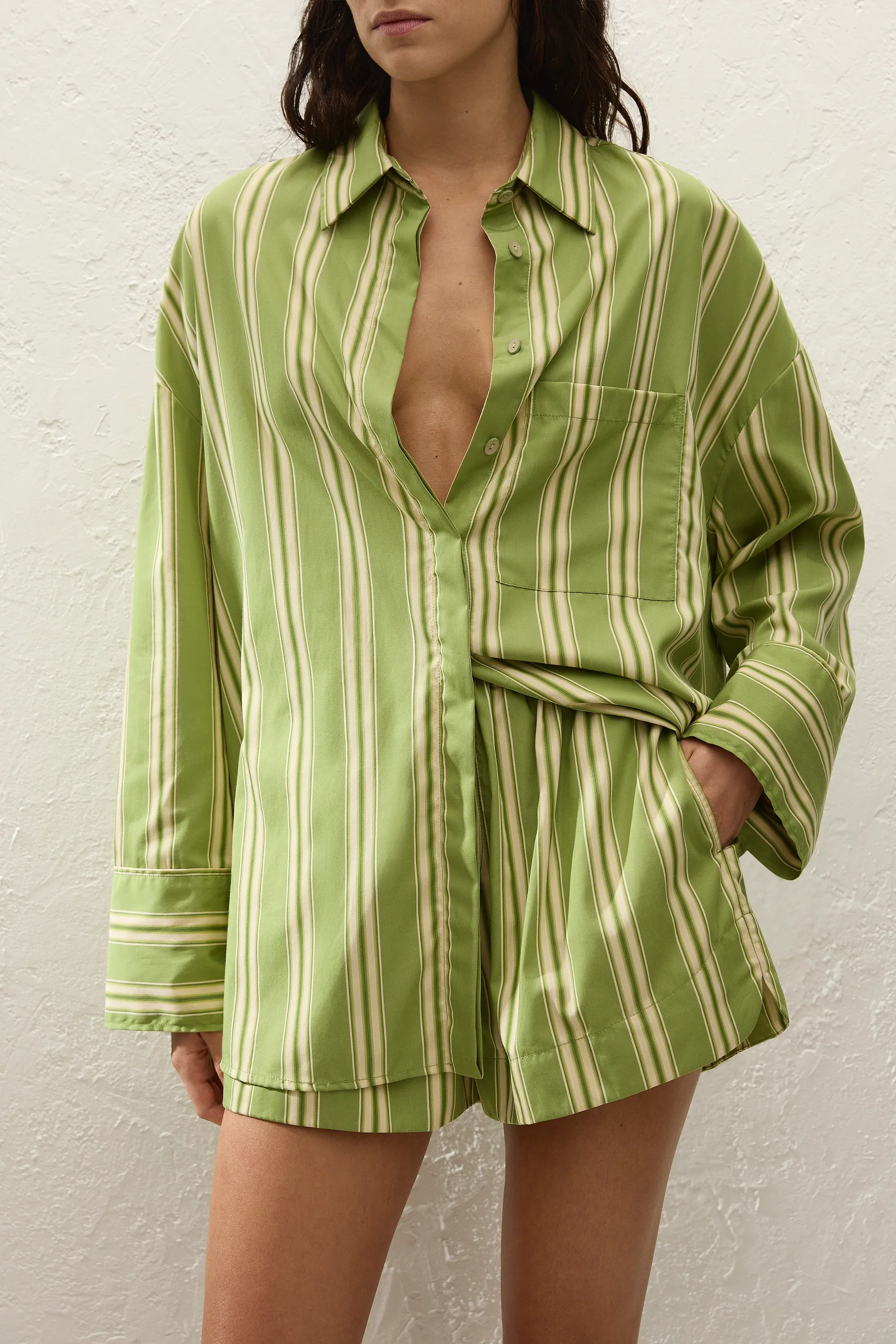 Faithfull - Clemente Shirt Ombre Stripe Juniper - Image 7